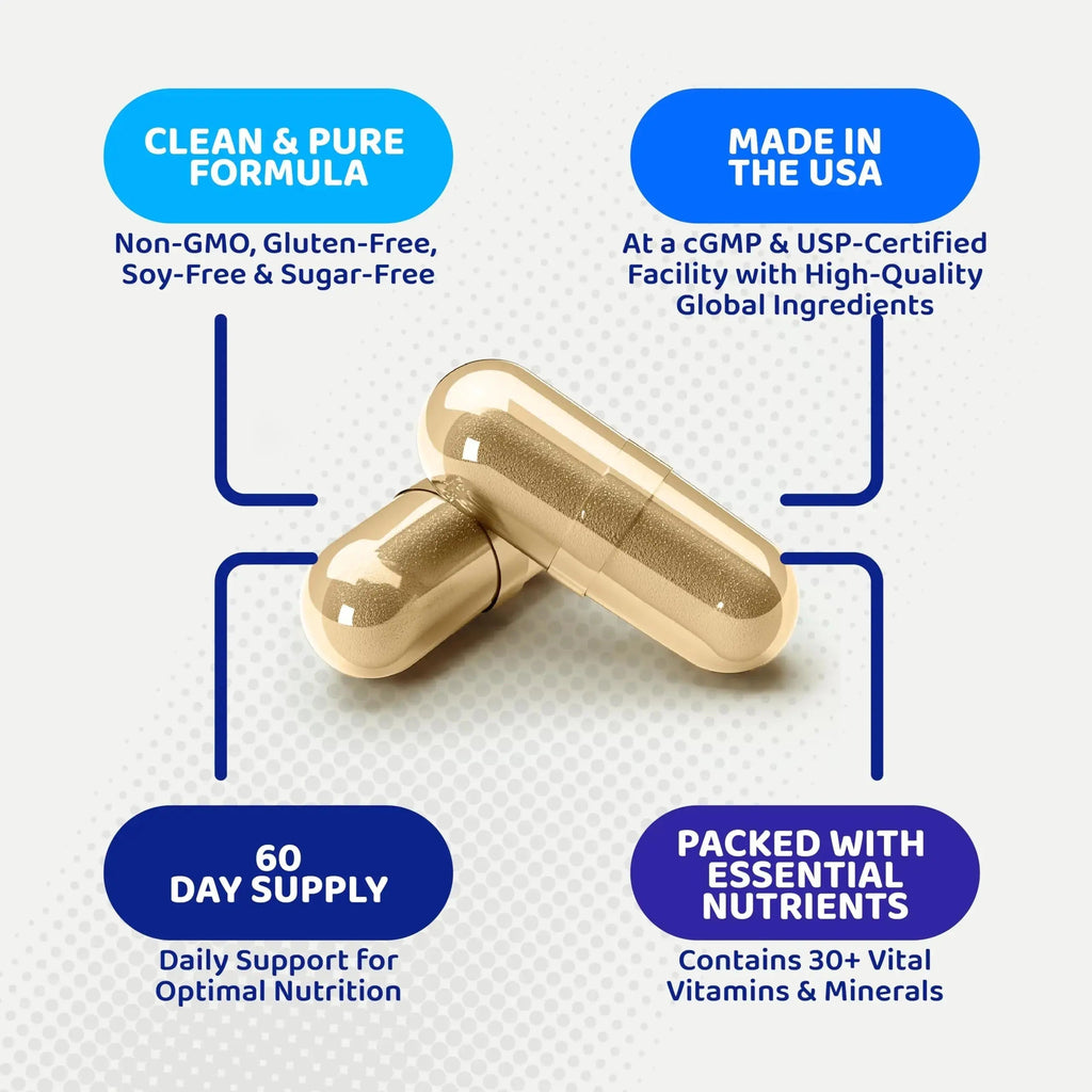 Gusevit 35-in-1 Men's Multivitamins for Immune Support, Stamina & Energy Boost | Men's Health Supplement with Vitamins & Antioxidants | Gusevit Au supplements