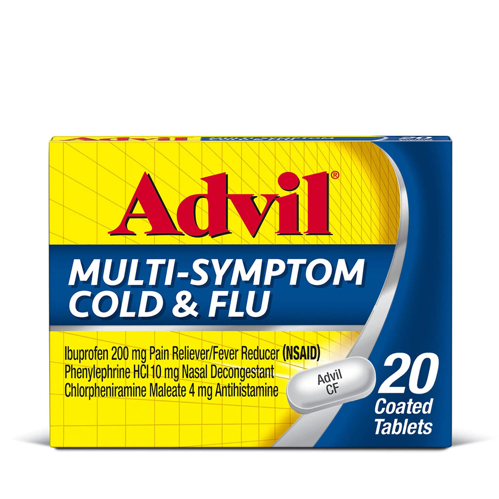 Advil Multi Symptom Cold and Flu Medicine, Cold Medicine for Adults with Ibuprofen, Phenylephrine HCL Advil Au supplements