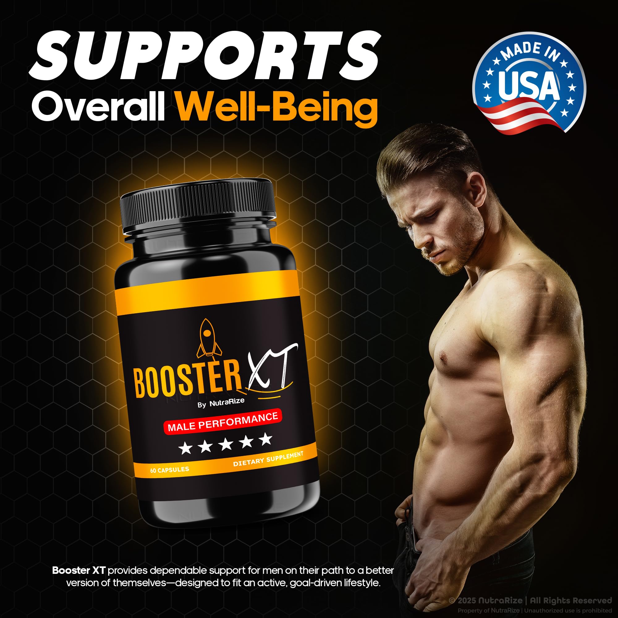NutraRize Booster XT for Men, Male Enhancing Capsules, Premium Formula to Support Daily Energy & Peak Performance, Multivitamin Pills for Overall Health, BoosterXT Reviews (60 Capsules) NutraRize Au supplements