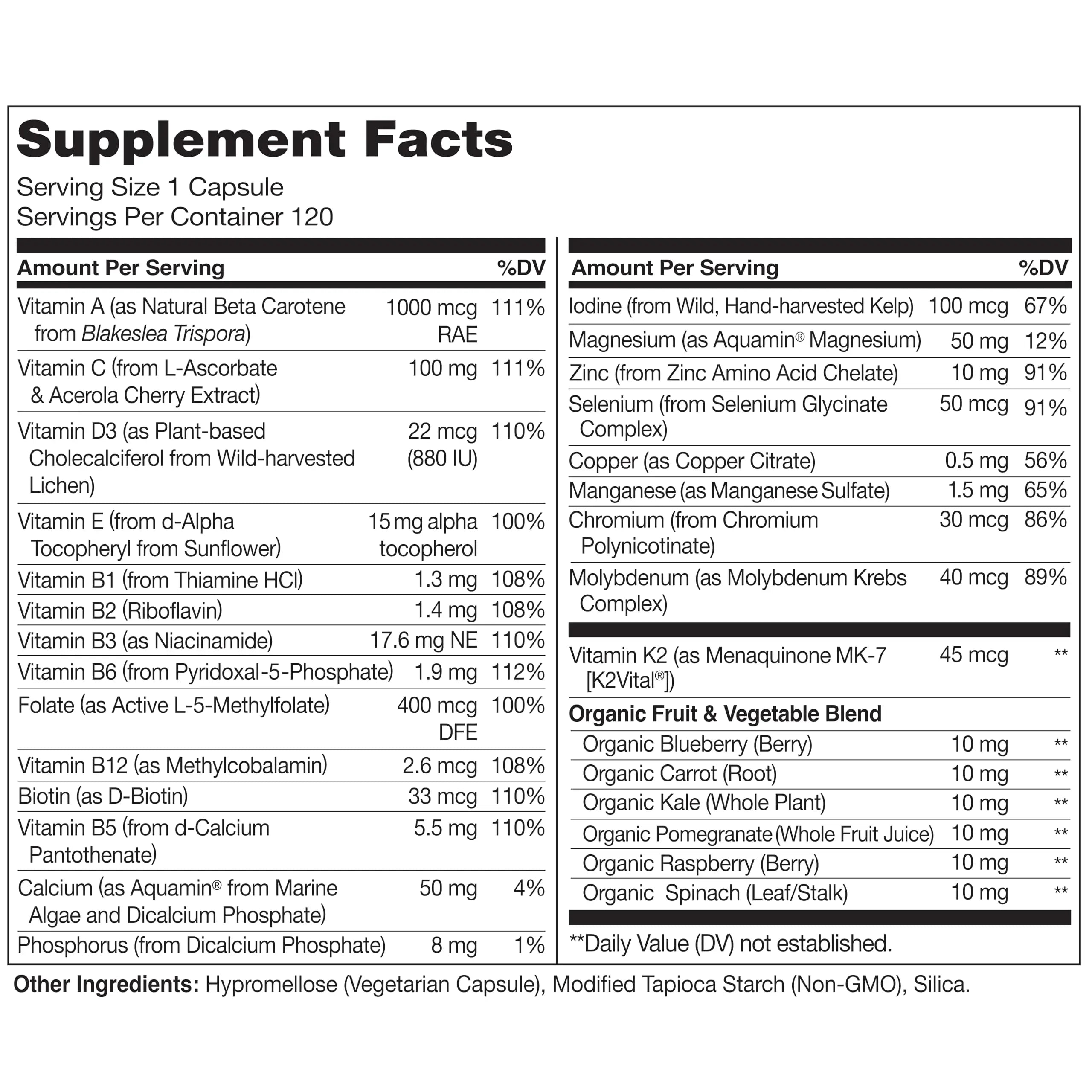 NATURELO One Daily Multivitamin for Men, 120 Vegetarian Capsules One Daily Multivitamin for Women NATURELO Au supplements