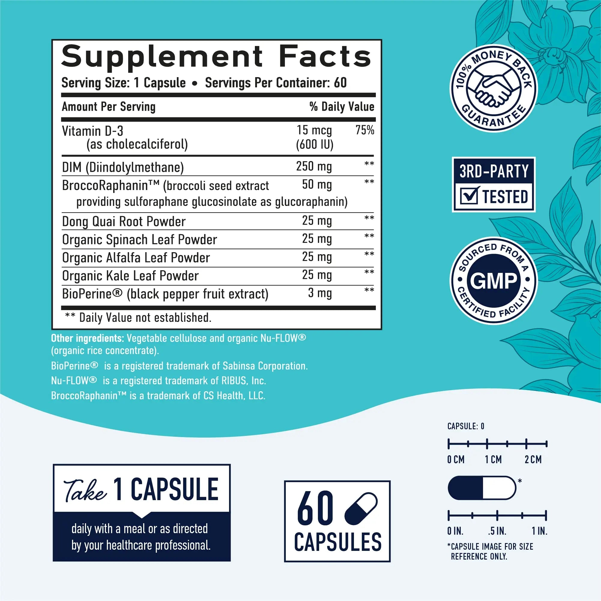 DIM Supplement 250 mg | Estrogen Balance for Women | Hormone Menopause Relief SMNutrition Au supplements