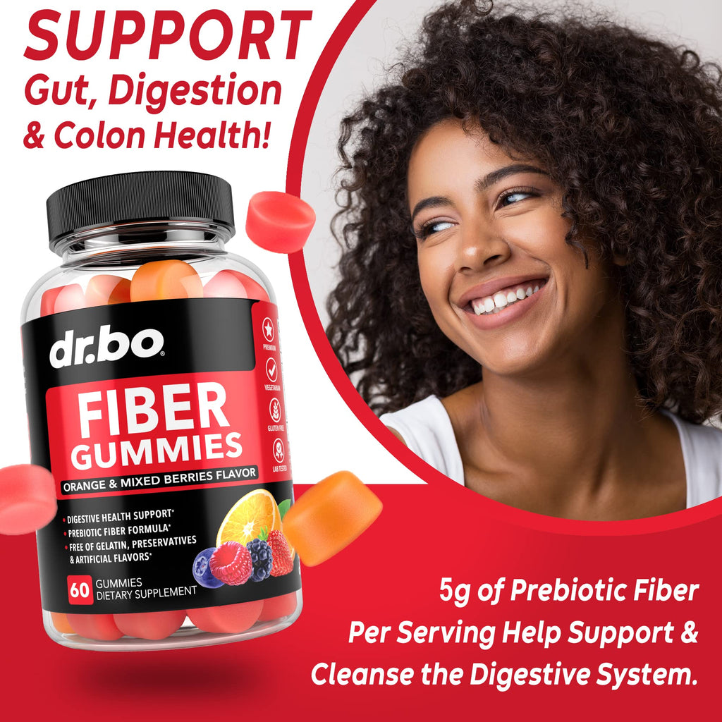 Fiber Gummies for Adults & Kids - Tasty Gummy Prebiotic Fiber Supplement, Max Digestive