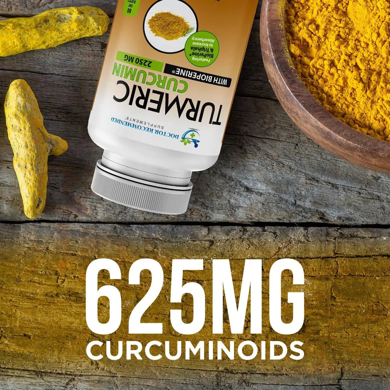 Turmeric Curcumin - 2250mg/d - Veggie Caps - 95% Curcuminoids with Black Pepper DOCTOR RECOMMENDED SUPPLEMENTS Au supplements