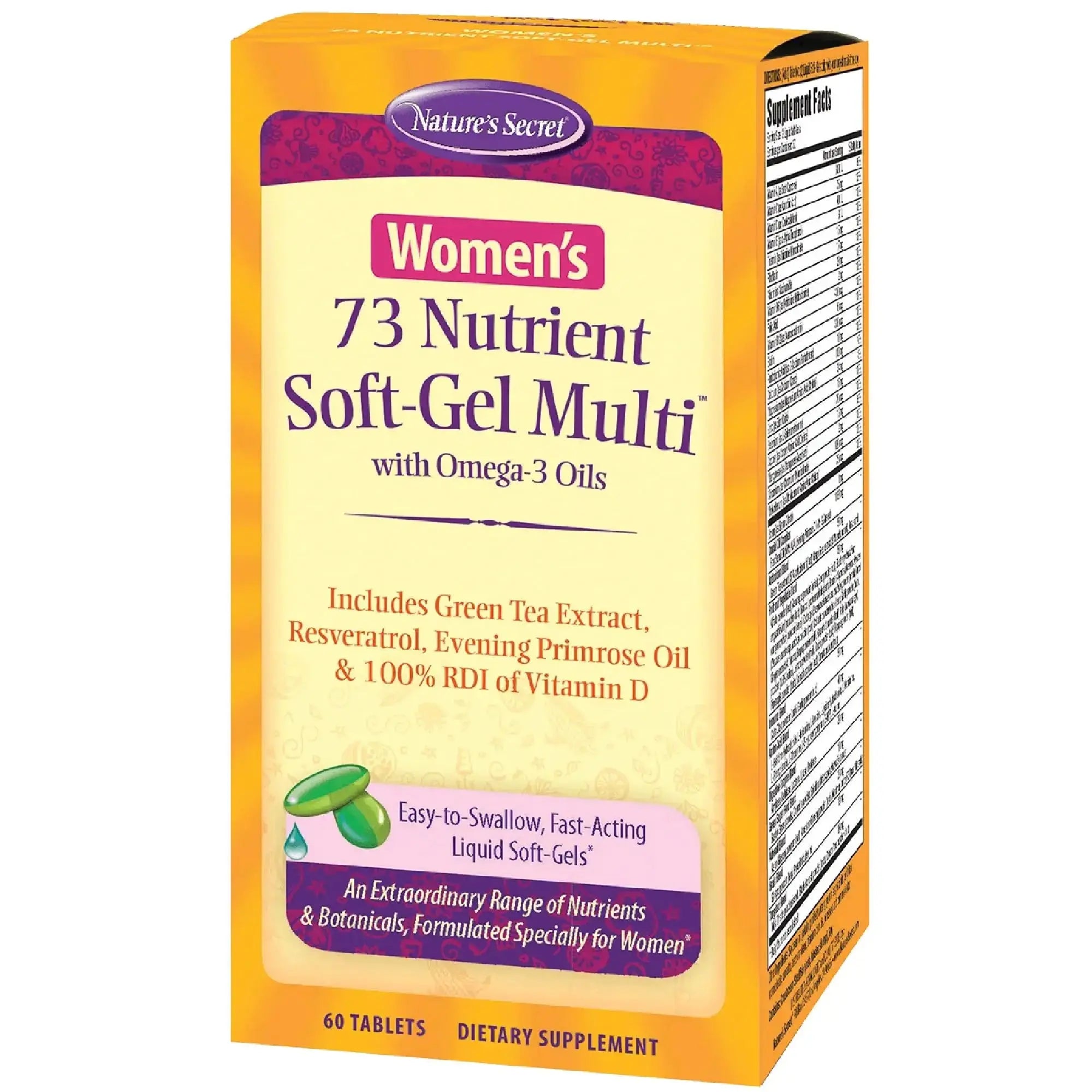 Nature's Secret Women's 73 Nutrient Soft-Gel Multi Vitamin, 60-Count Nature's Secret Au supplements