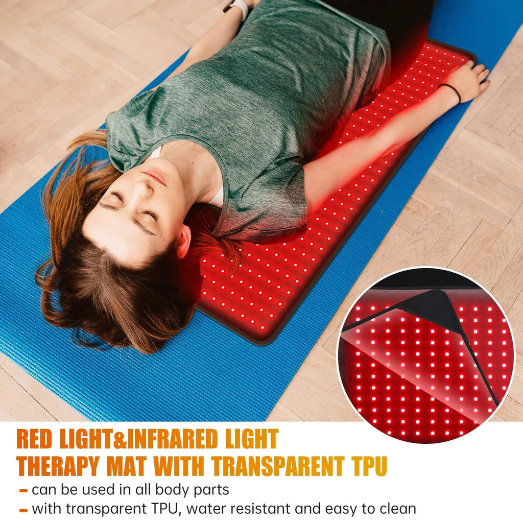 LED Red Light Therapy Pad Upgraded Large Size 660nm Red Light and 850nm Near Infrared Light AOCAAUP Au supplements