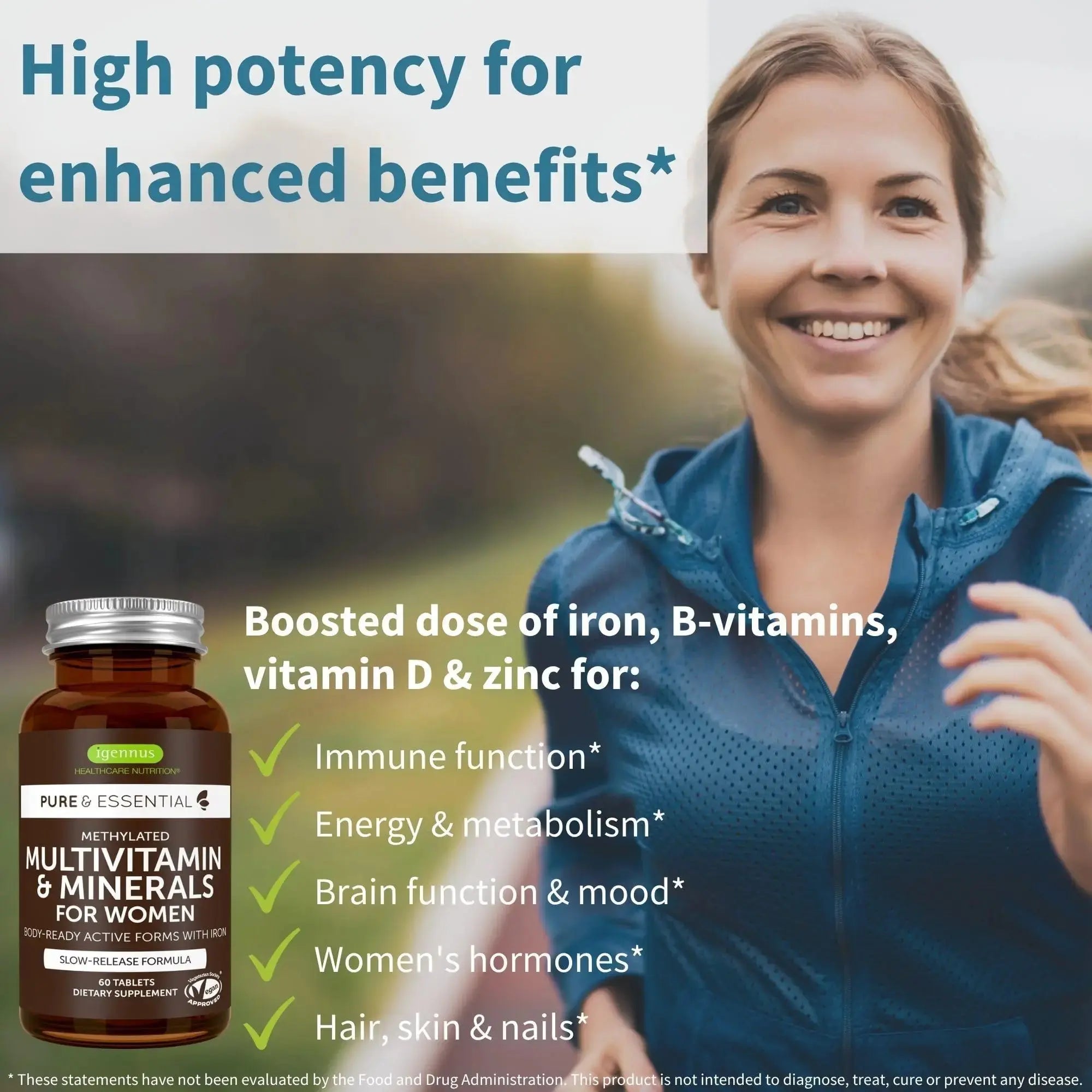 Multivitamin & Minerals for Women + Advanced Kids Multivitamin Gummy Vegan Bundle, with Methylated B-Vitamins, Vitamin A, C, D3 & E Igennus Healthcare Nutrition Au supplements