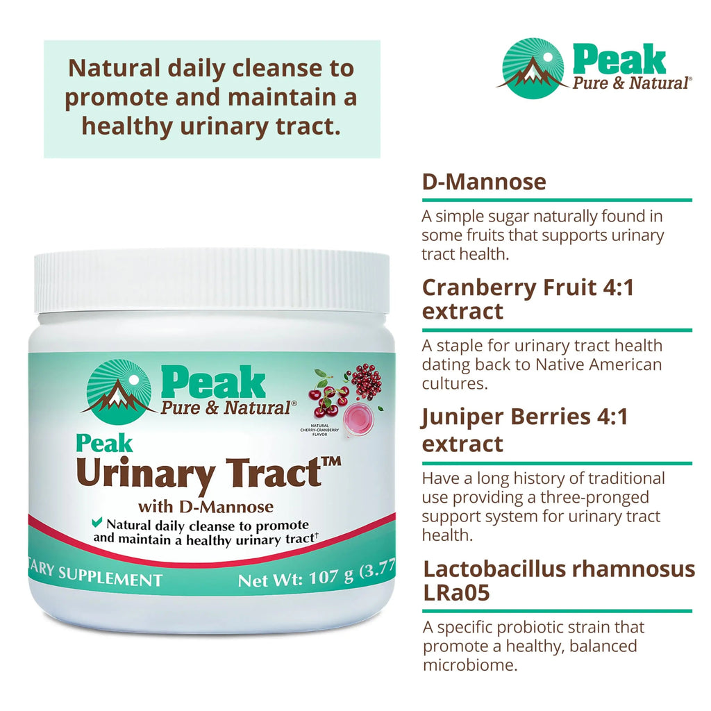 Peak Urinary Tract Supplement Powder - Cranberry and D-Mannose Powder with Juniper Berries and Probiotics for Urinary Tract Health, Ph Balance, UTI Defense - Vegan, Gluten Free (30 Day Supply) Peak Pure & Natural Au supplements