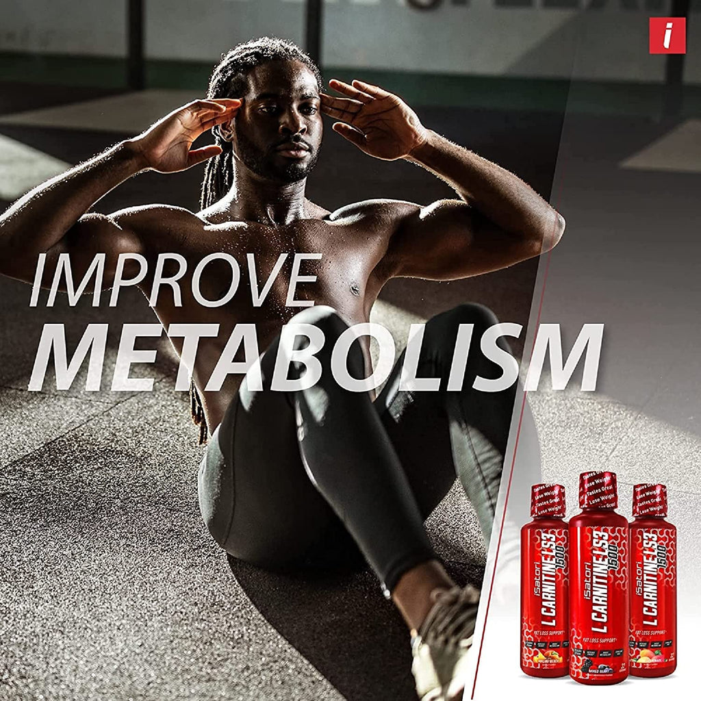 iSatori L-Carnitine LS3 3000, Liquid L-Carnitine with Acetyl L-Carnitine, L-Carnitine L-Tartrate, Stimulant Free Pre Workout, Low Calories, Sugar, Gluten,