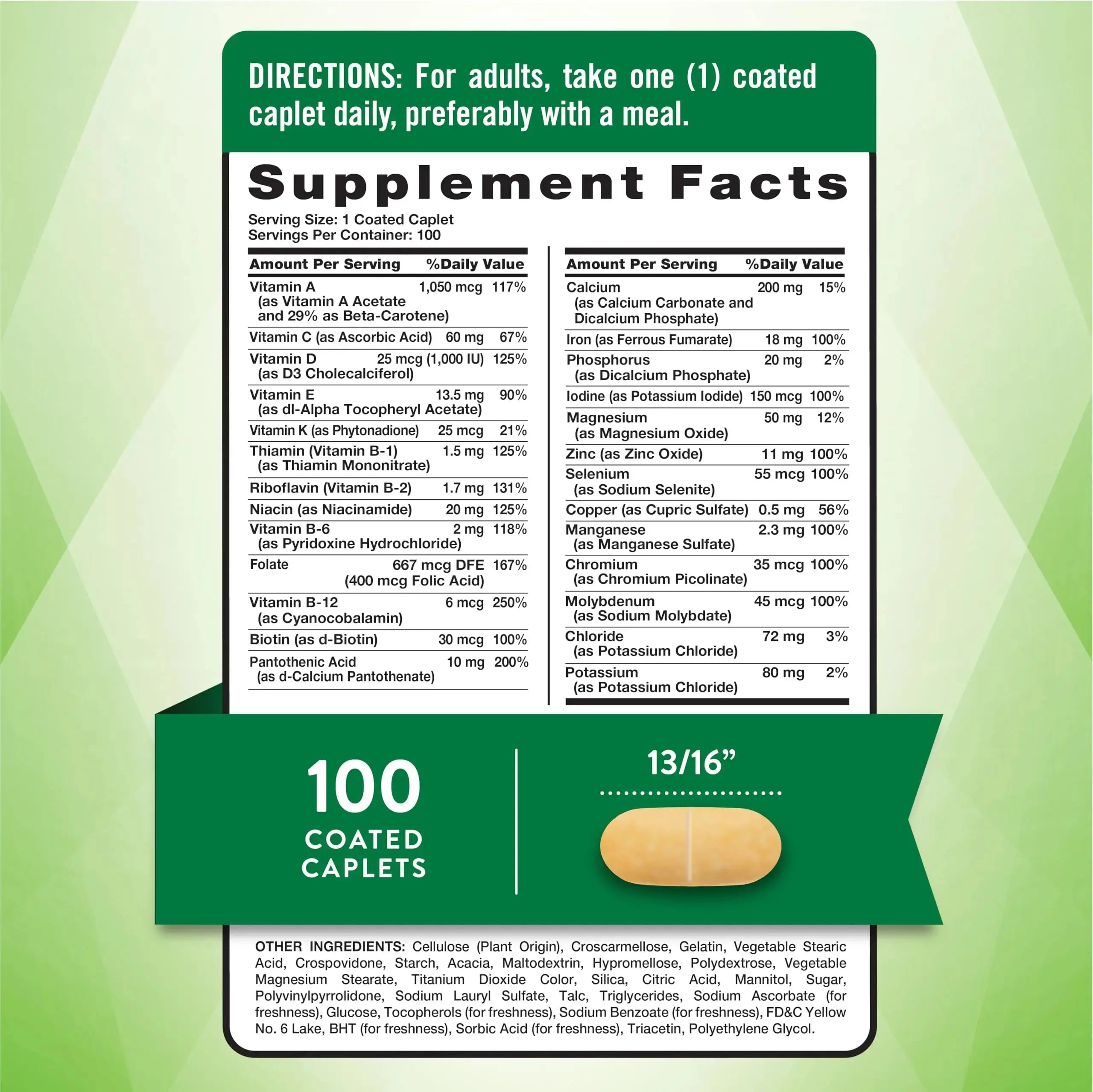 Nature's Truth Adult ABC Complete Multivitamin for Men and Women | 100 Caplets | Non-GMO & Gluten Free Nature's Truth Au supplements