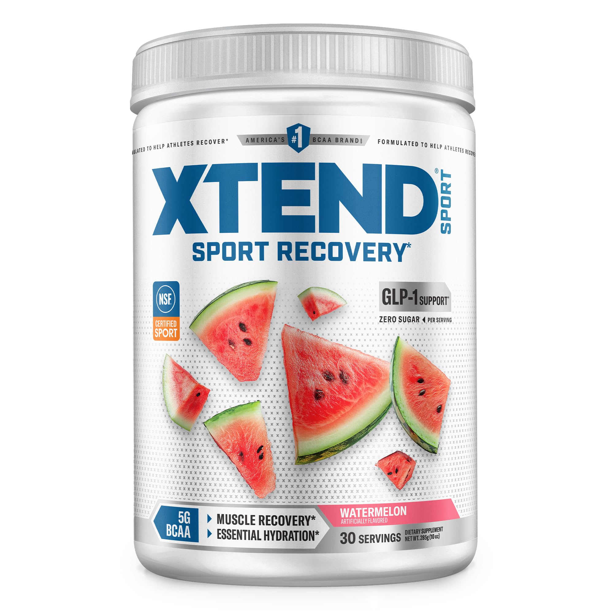 Xtend Sport BCAA Powder Watermelon - Electrolyte Powder for Recovery & Hydration with Amino Acids - 30 Servings
