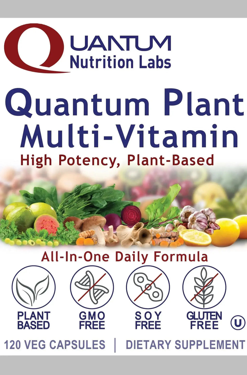 QNL Quantum Plant Multi-Vitamin - Complete Multivitamin - Immune Support for Adults - Natural Multivitamin for Men & Women Quantum Nutrition Au supplements