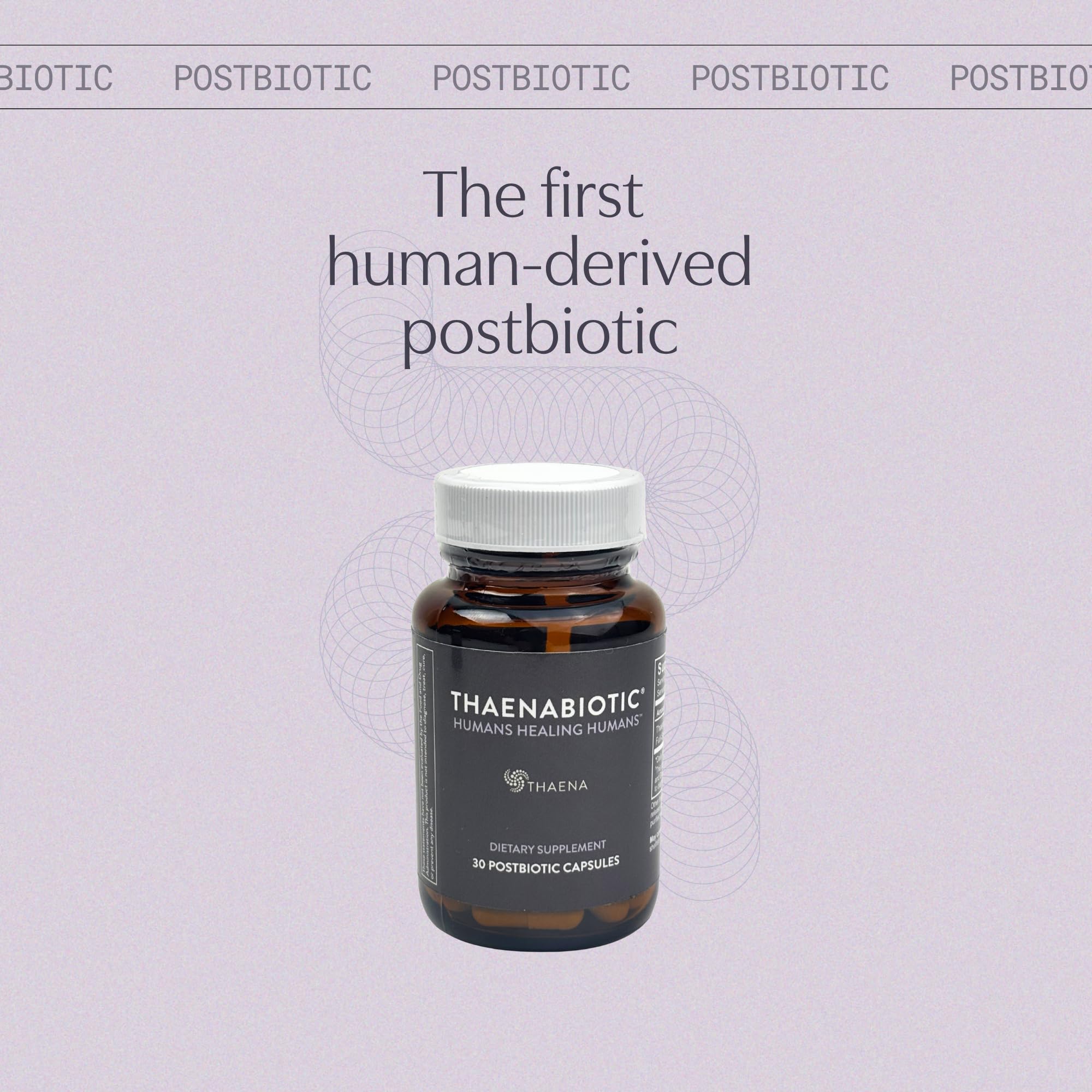 Thaena ThaenaBiotic Postbiotic - World's First Human-Derived Postbiotic Supplement - 30 Count