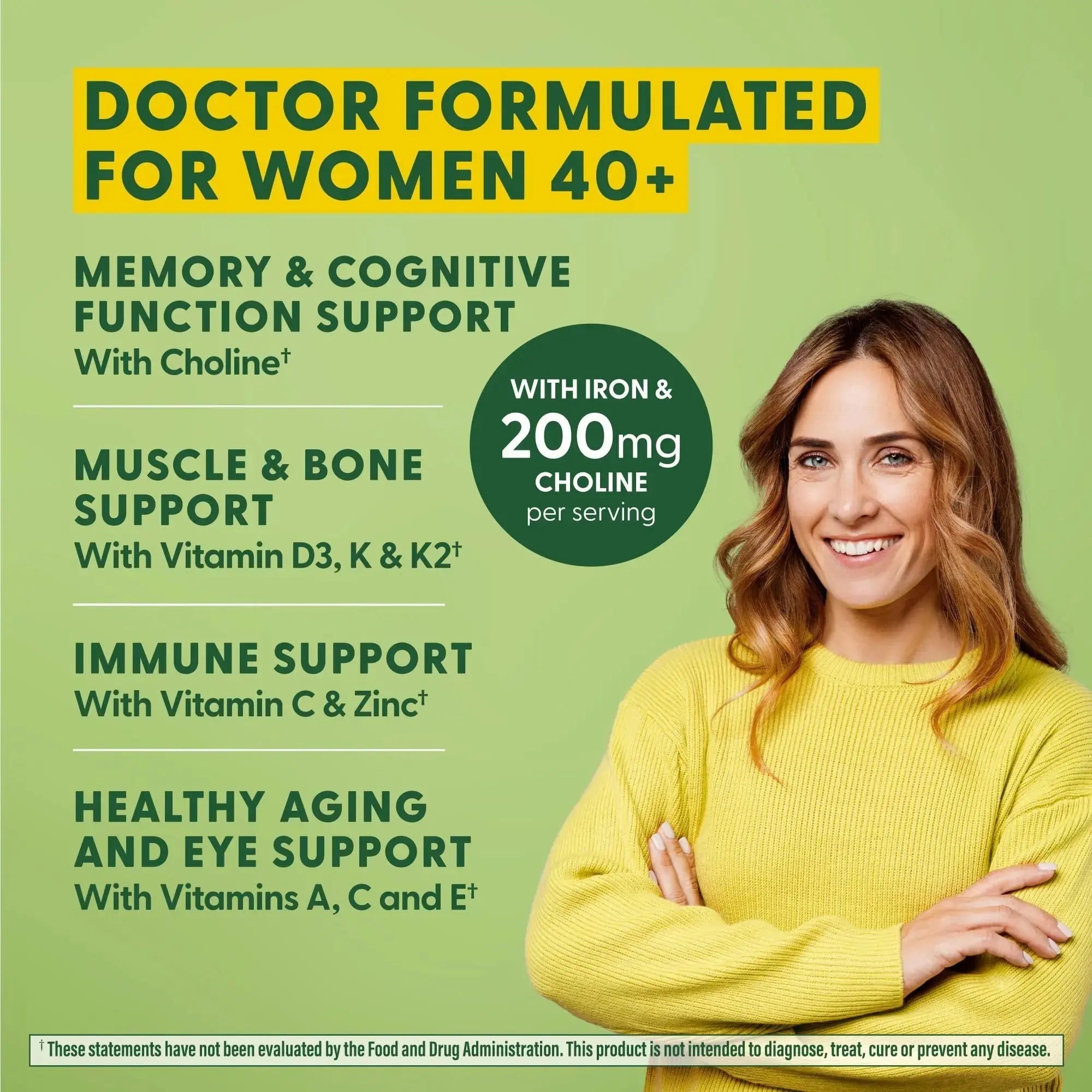 MegaFood Women's 40+ Multivitamin - Multivitamin Supplement for Women with Iron, Vitamins C, B12, K2, A, B6, Choline, and more MegaFood Au supplements