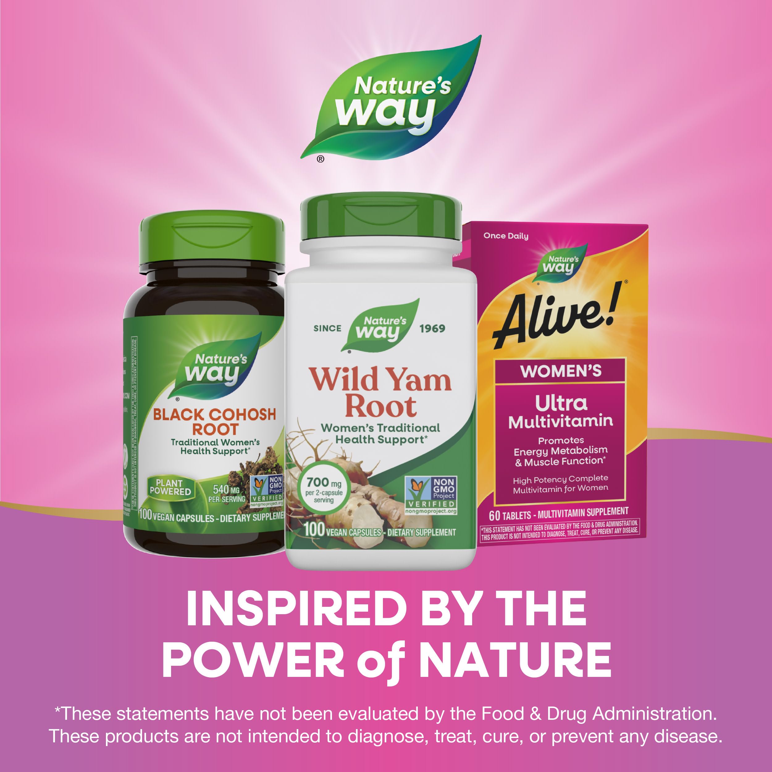 Nature's Way Wild Yam Root Capsules, Women's Traditional Health Support*, 700 mg per 2-Capsule Serving, Non-GMO Project Verified, 100 Vegan Capsules (Packaging May Vary) Nature's Way Au supplements