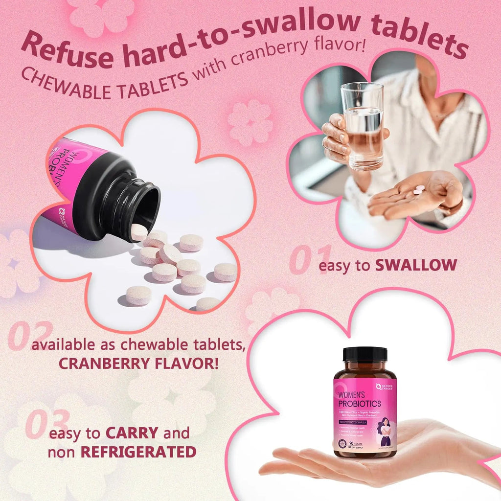 Probiotics for Women Digestive Health, Vaginal Probiotics with D-Mannose & Cranberry NATURE TARGET Au supplements