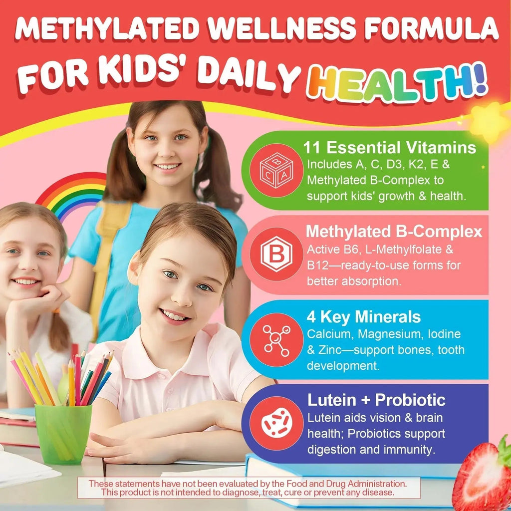 NEVISS Kids Multivitamin Gummies & Probiotics for Kids Teen + Veggie & Fruit Fiber Gummies NEVISS Au supplements