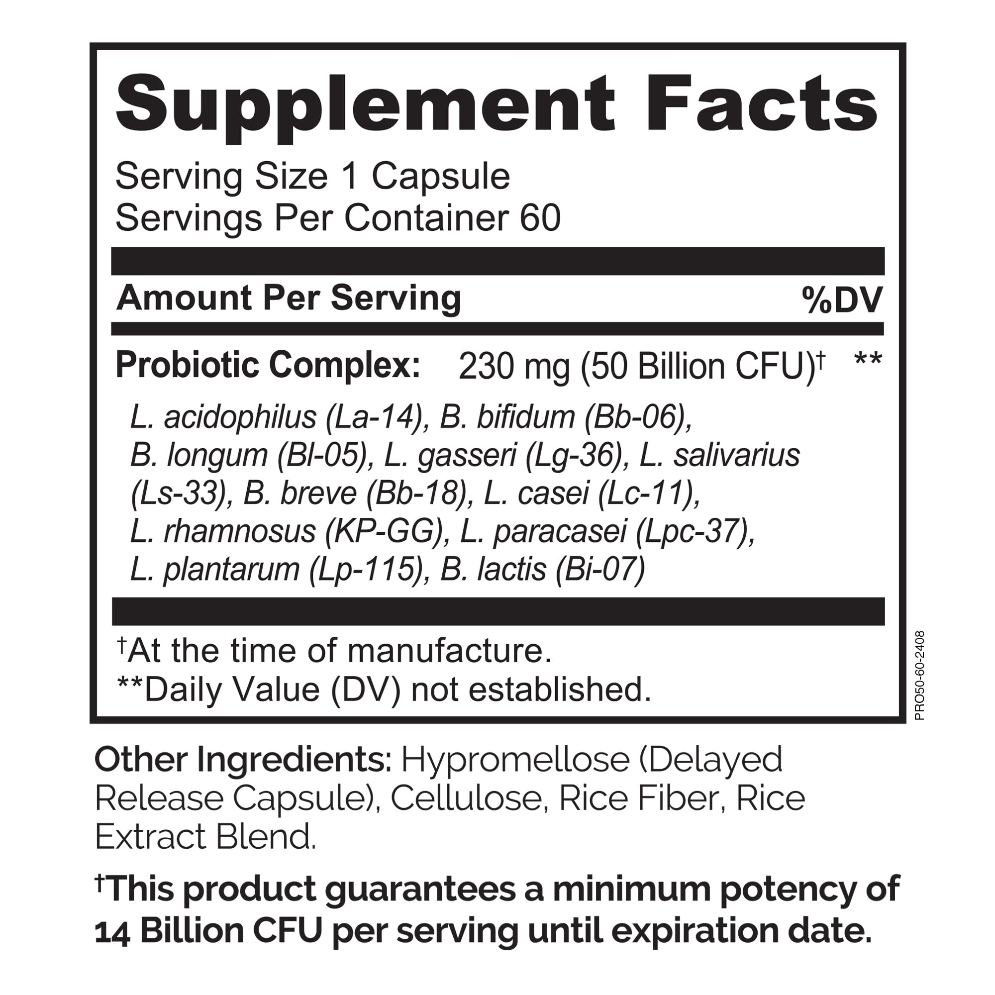 NATURELO Probiotics for Digestive Health - 50 Billion CFU, 11 Strains, Daily Use Supplement - Boosts Immune System, Delayed Release,