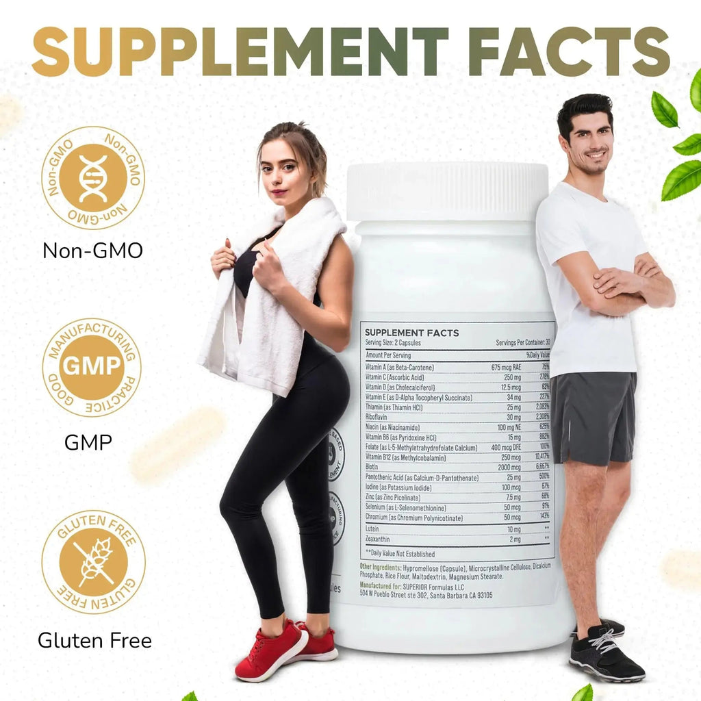 Superior Formulas LLC High Potency Multivitamin with AREDS2 Nutrients; Physician-Formulated Daily Supplement with Lutein, Zeaxanthin, Zinc, Vitamin C & E Superior Formulas LLC Au supplements