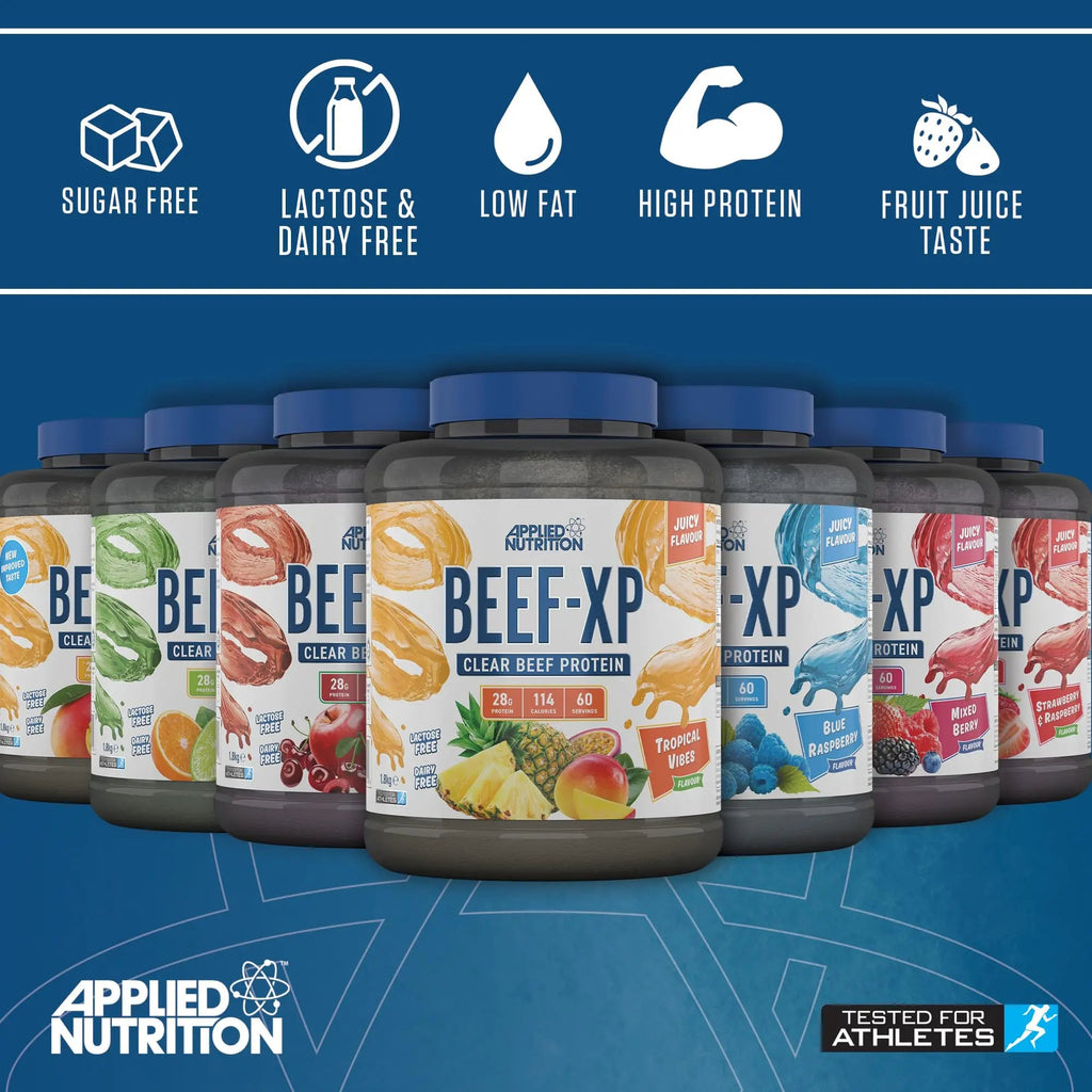 Applied Nutrition Beef XP - Clear Hydrolysed Beef Protein Isolate, Fruit Juice Style, Dairy Free Beef Protein Powder Applied Nutrition Au supplements
