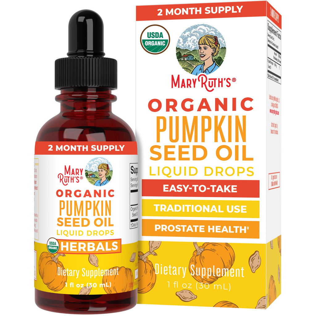 MARYRUTH'S Organics Pumpkin Seed Oil Cold Pressed | 2 Month Supply | USDA Organic Pumpkin Seed Liquid Drops for Men and Women | Urinary Health in Men