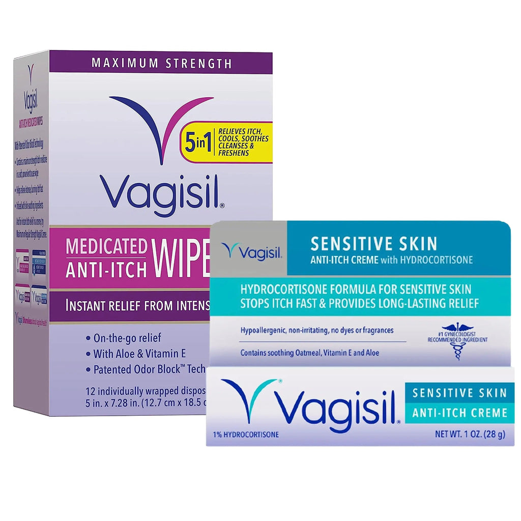 Vagisil Anti-Itch Feminine Hygiene Care Multipack for Women, 12 Medicated Intimate Wipes Vagisil Au supplements
