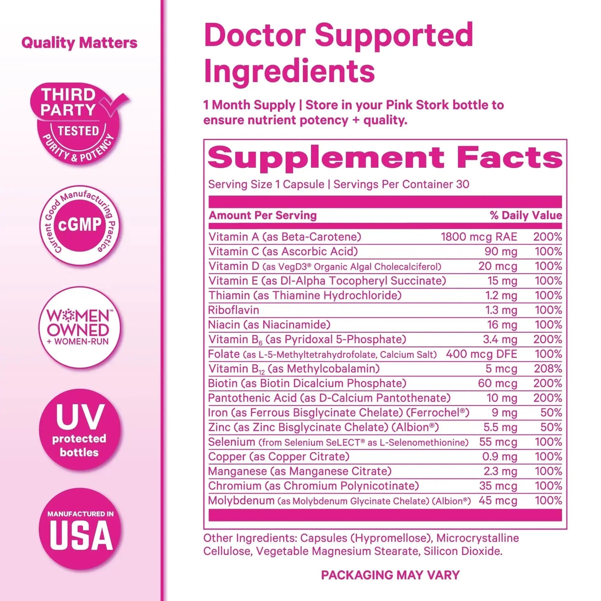 Pink Stork Total Women's Multivitamin - 19 Essential Vitamins for Women & Nutrients – Energy, Metabolism, Hormone, Immune & Mood Support Pink Stork Au supplements