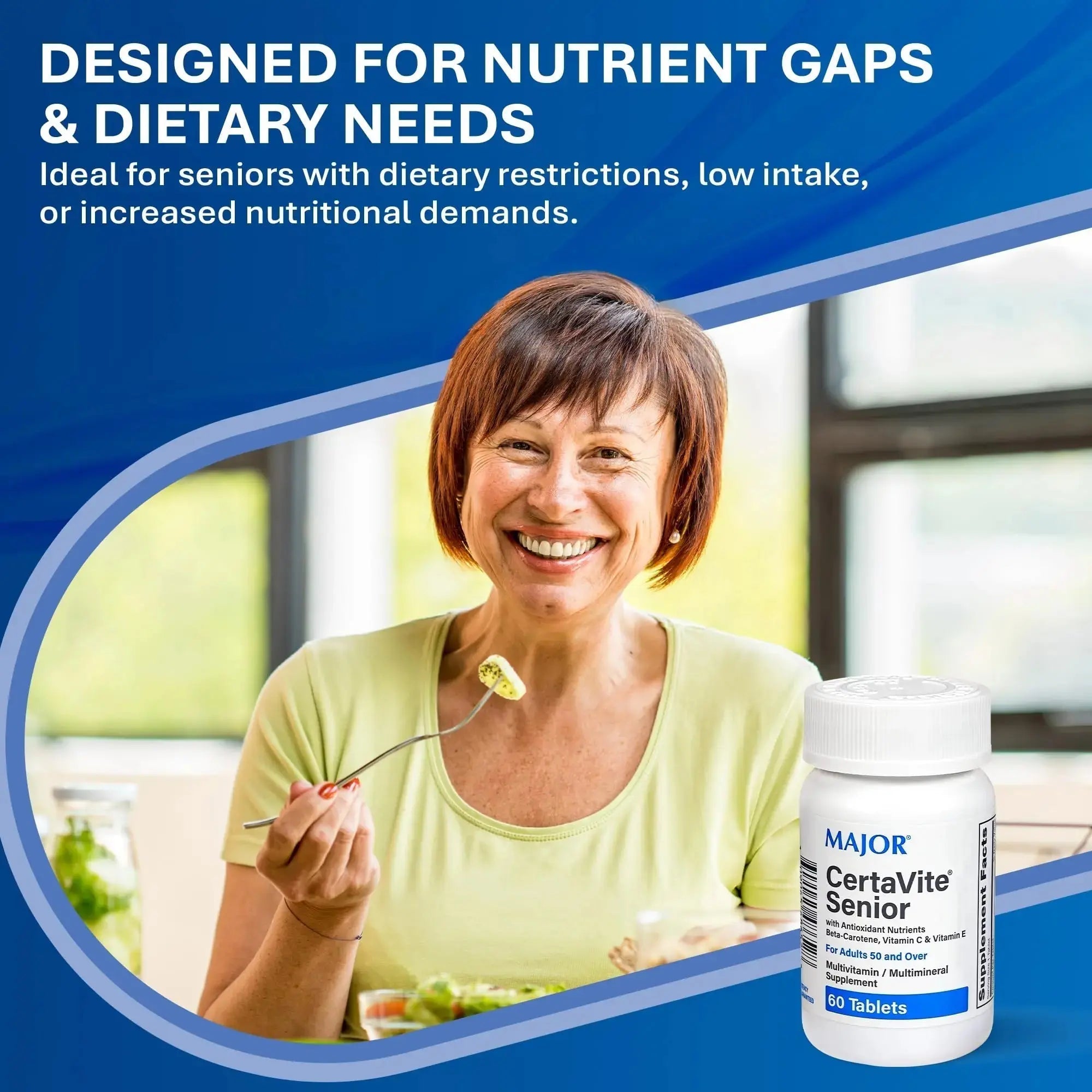 MAJOR CertaVite Senior Multivitamin with Antioxidants – Multivitamin for Women and Men with Beta-Carotene, Iron MAJOR Au supplements