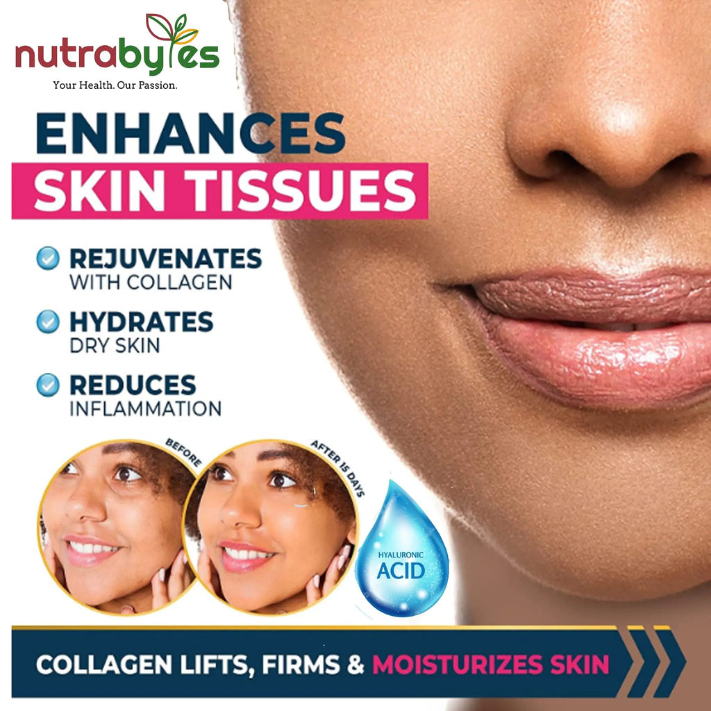 High Strength Marine Collagen with Hyaluronic Acid, Retinol and Vitamin C | 180 Capsules - 3 Months Supply NUTRABYTES Au supplements