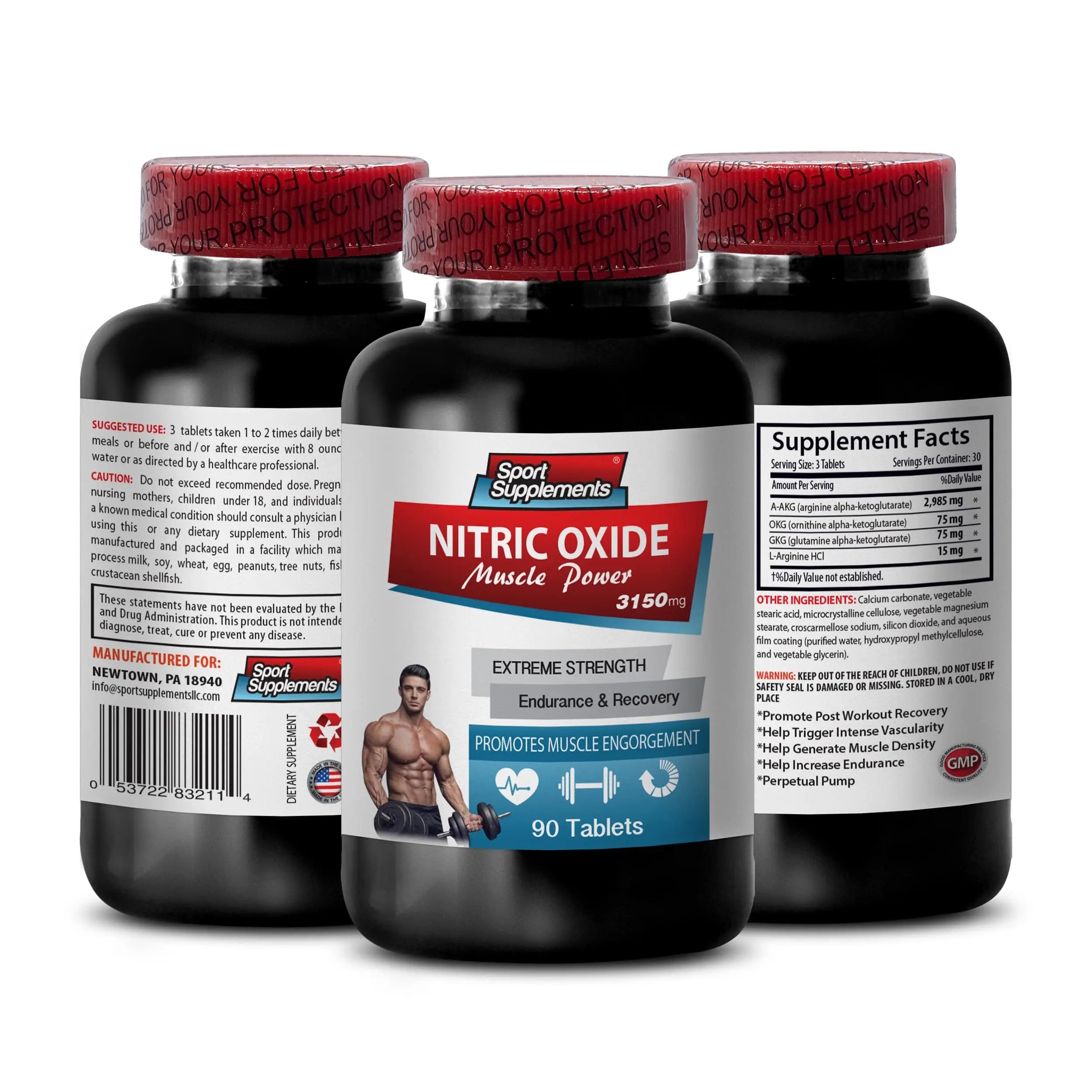 Nitric Oxide boosters with arginine - Nitric Oxide Muscle Power 3150mg - Improves Circulation Sport Supplements Au supplements