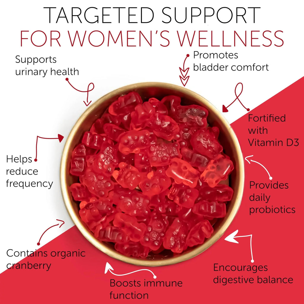 Cranberry Gummies UTI Treatment for Women | Urinary Tract Support for Women | Daily UTI Defense with Cranberry & Probiotics | Promotes Urinary Comfort & Normal Frequency | 60 Gummies Terramed Just Think Comfort Au supplements