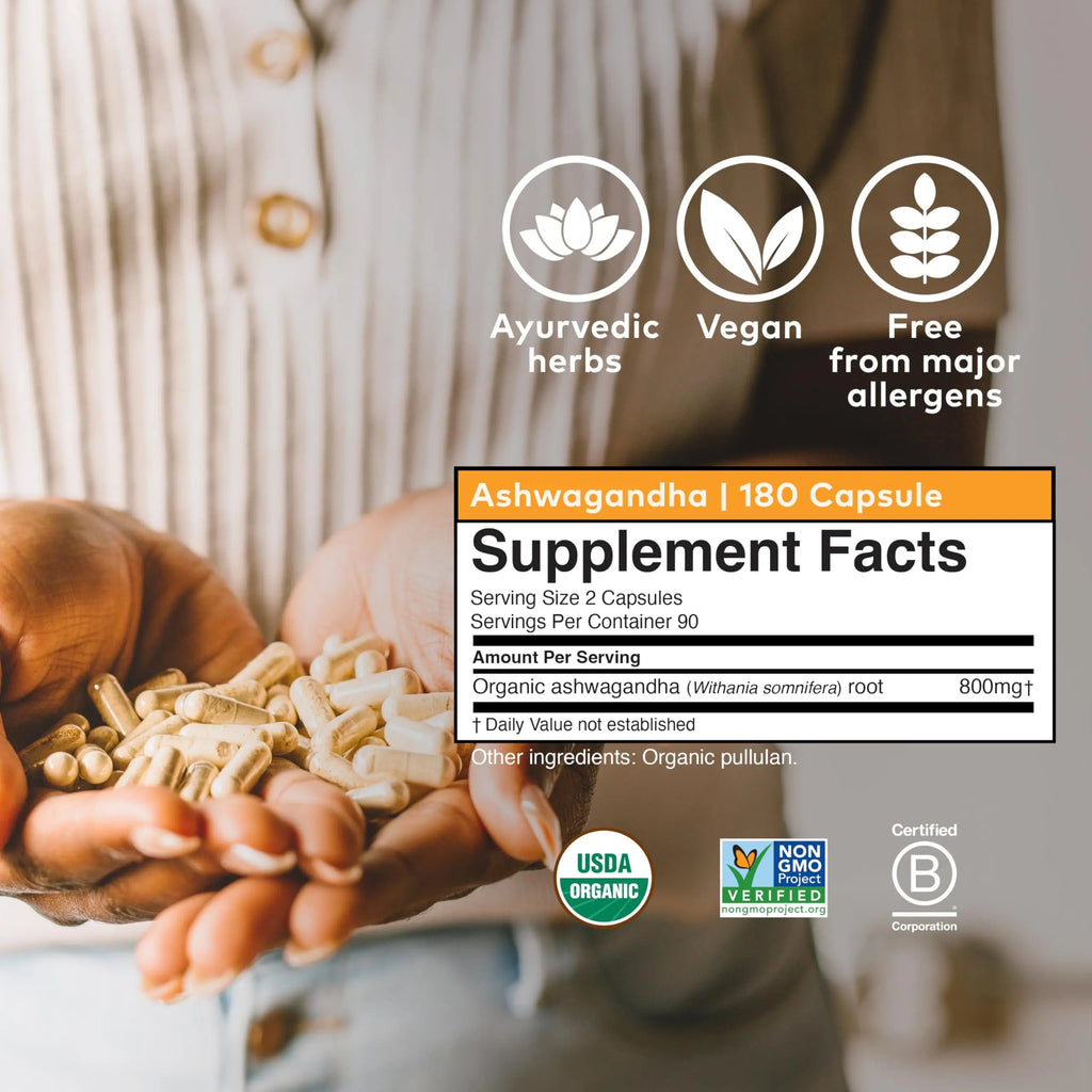 Organic India Ashwagandha Herbal Supplement - Stress Response Support, Vegan, Gluten Organic India Au supplements