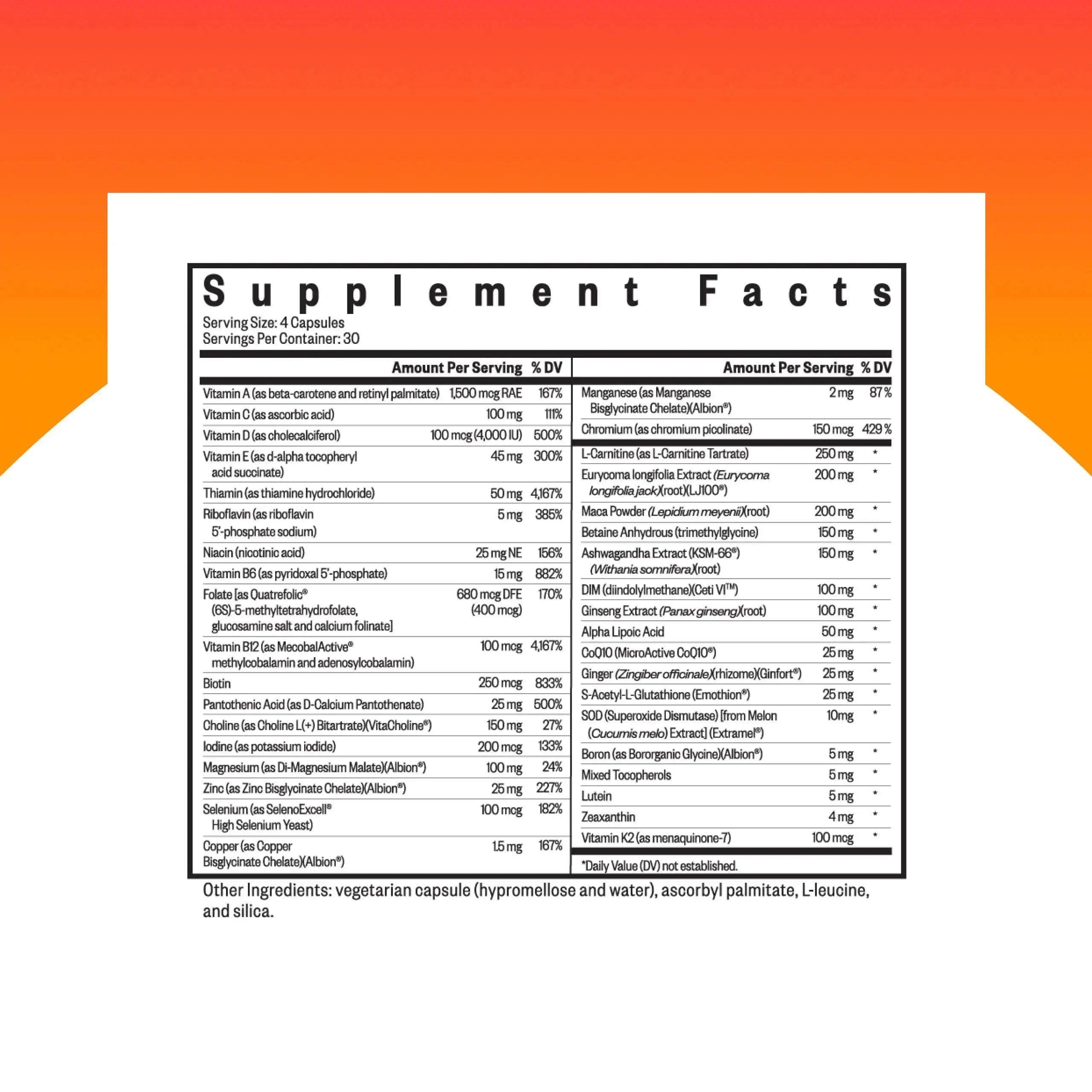 Seeking Health Optimal Man - Multivitamin Supplement with Zinc, Active Folate, & Alpha-Lipoic Acid - Multivitamin Supports Energy & Brain Health - Support Healthy Aging Seeking Health Au supplements