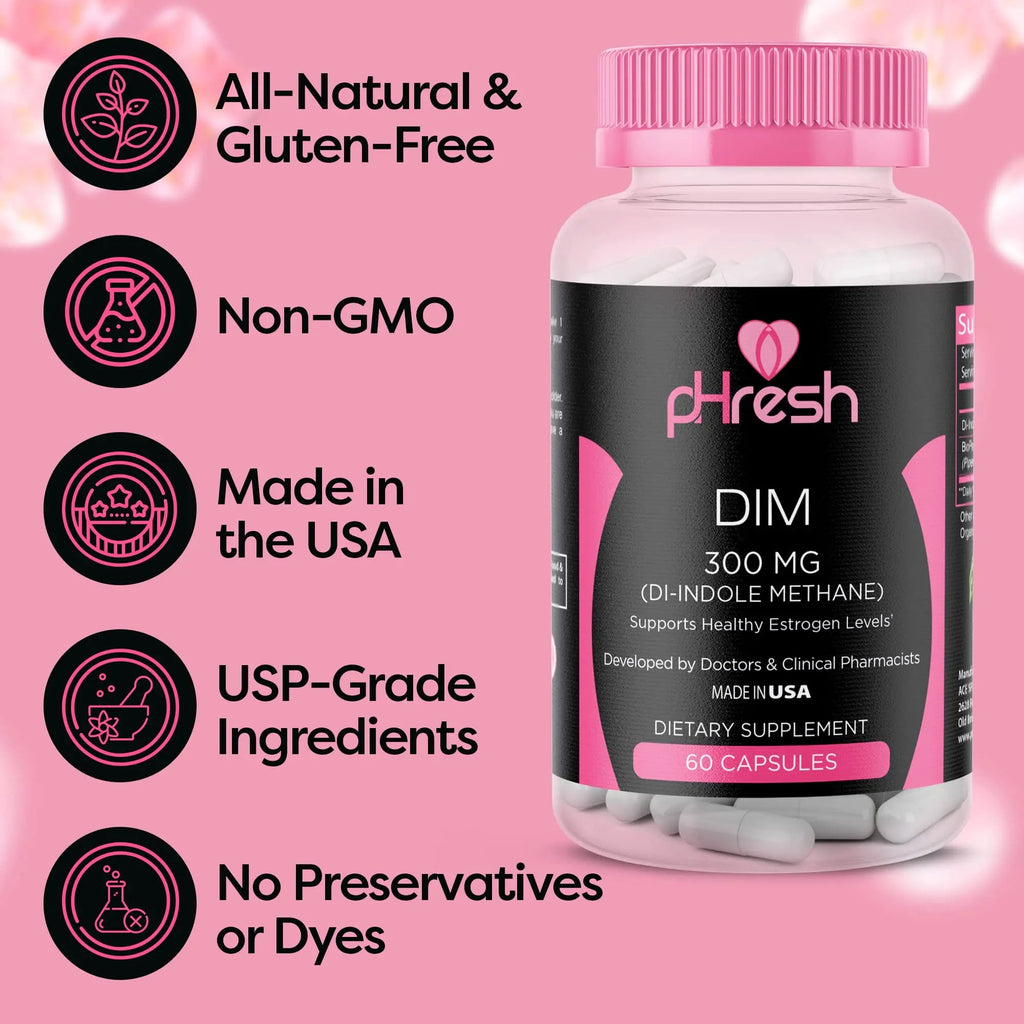 pHresh Boric Acid Suppositories and DIM Supplement ACE NUTRITION Au supplements