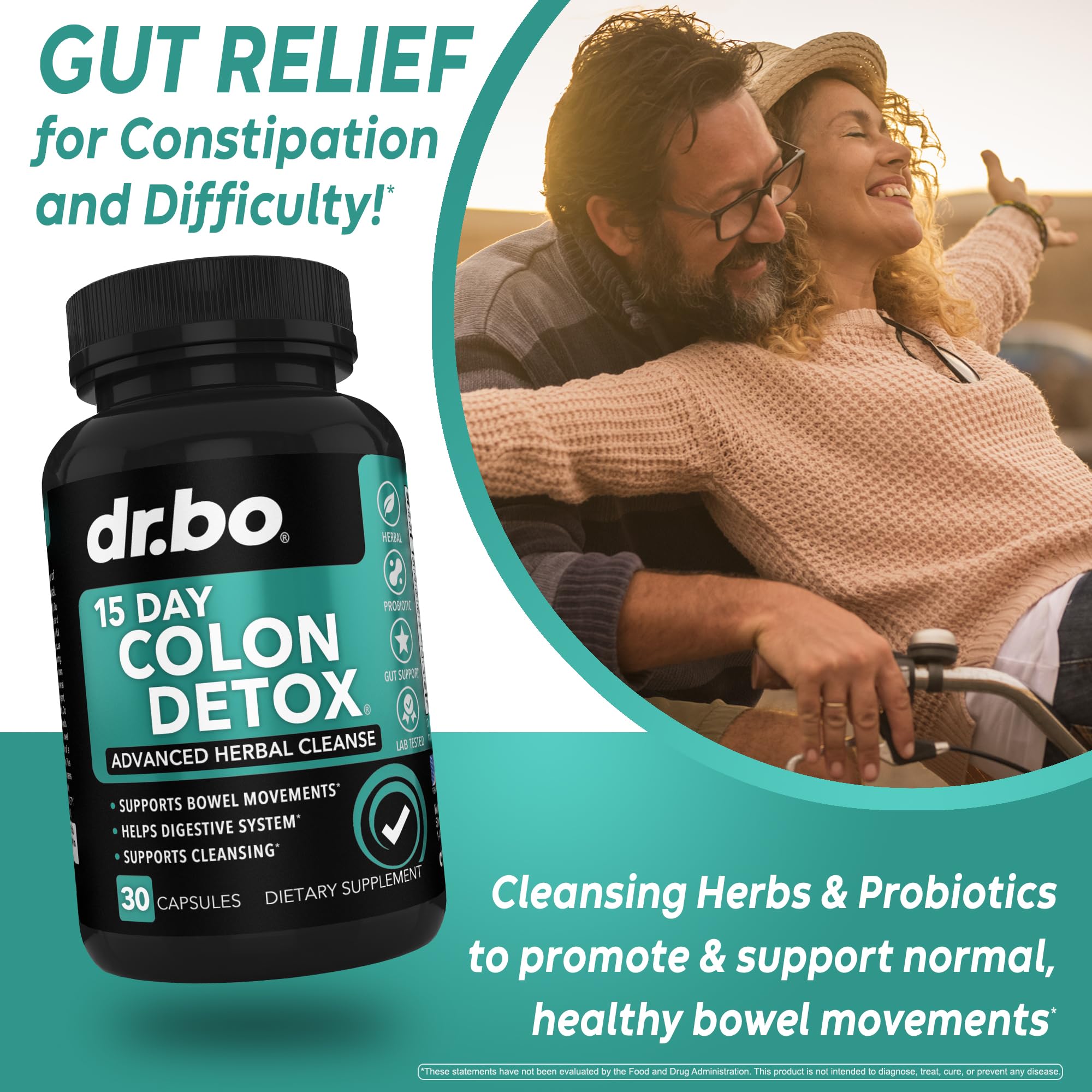 Colon Cleanser Detox for Weight Flush - 15 Day Intestinal Cleanse Pills & Probiotic - Fast Natural Laxative for Constipation Relief - Bowel Movement Supplements for Stomach Bloating, Gut Loss Support