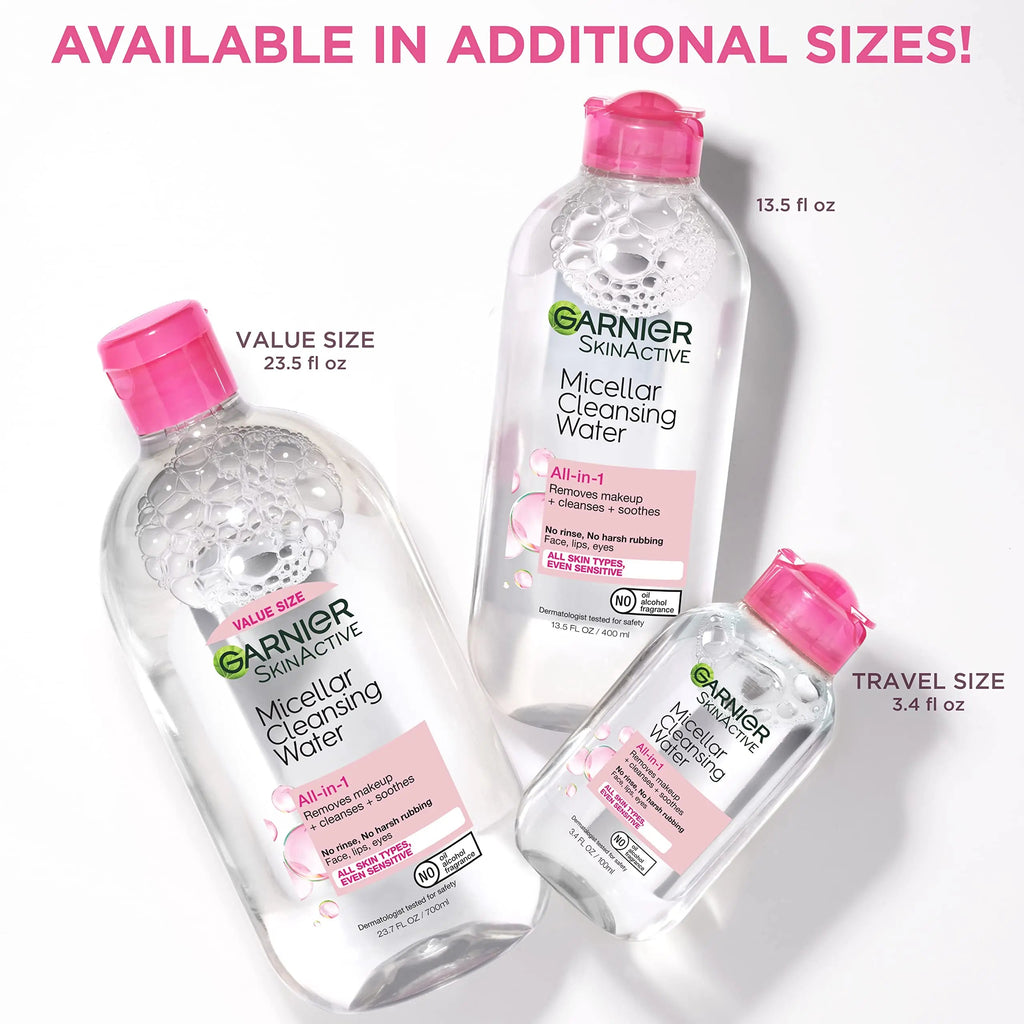 Garnier SkinActive Micellar Cleansing Water, For All Skin Types, 3.4 fl; oz., 3 Count Garnier Au supplements