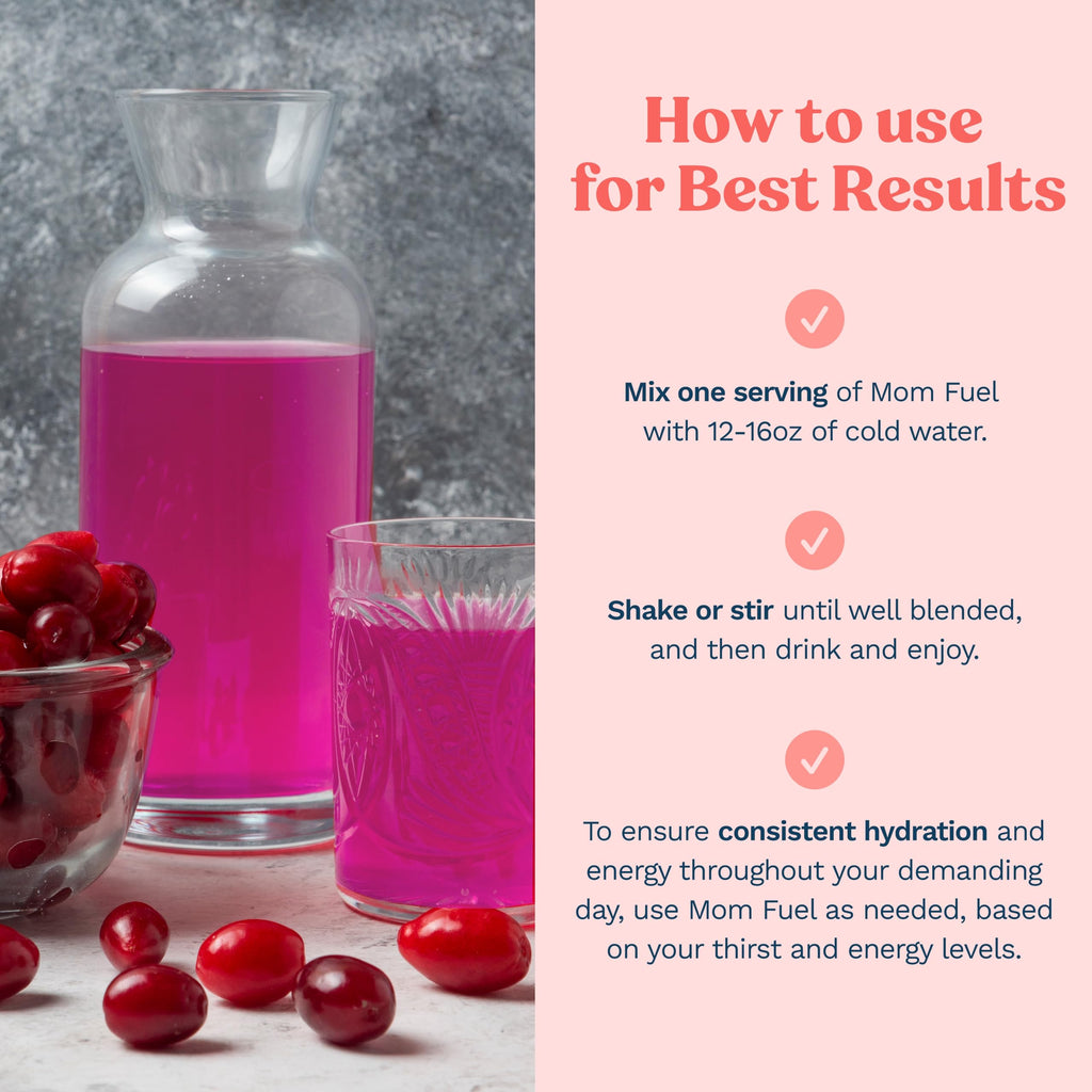 Mommy Knows Best Mom Fuel Electrolyte Drink Mix for Moms, Hydration Support - for Pregnancy, Prenatal, Electrolytes + Trace Minerals,