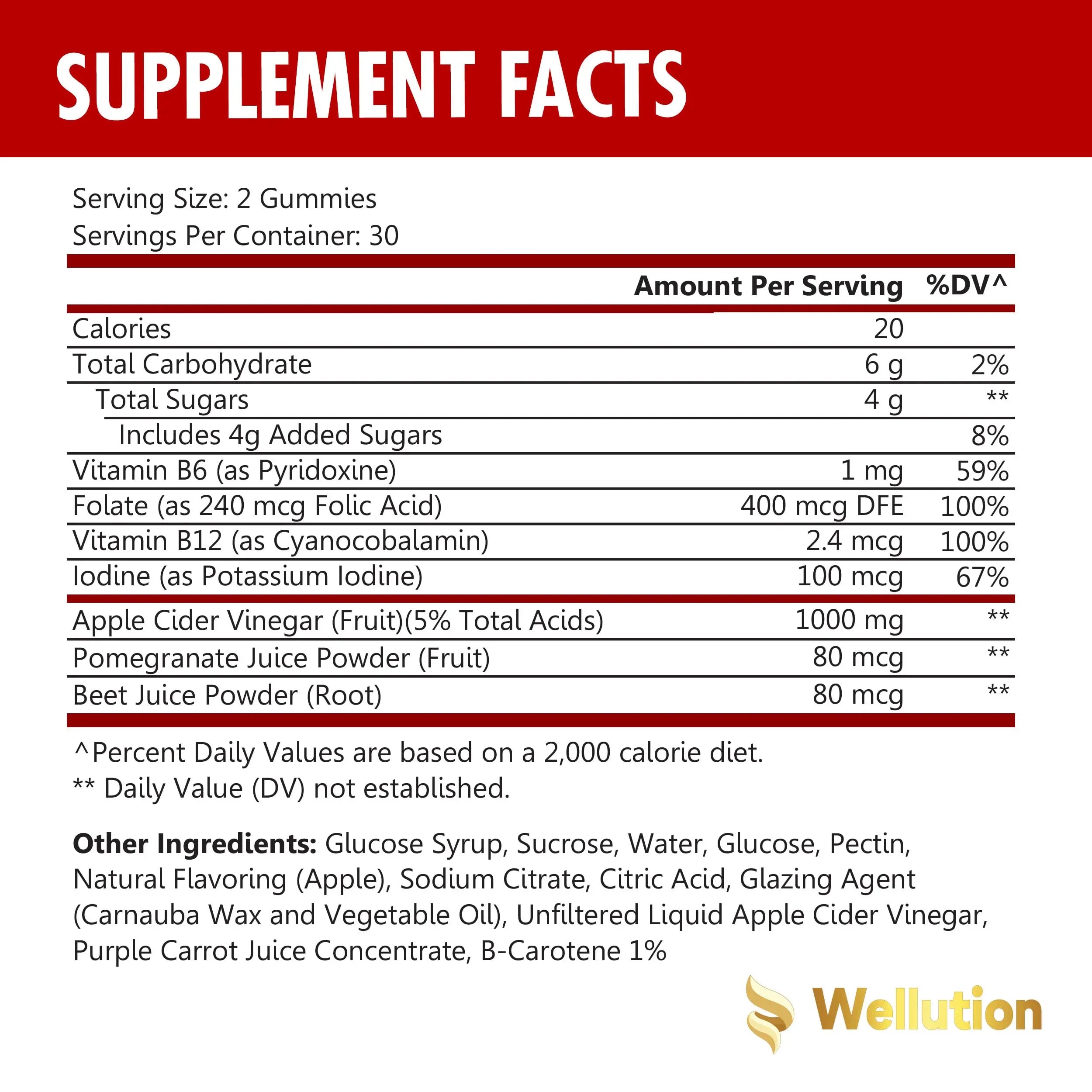 WELLUTION (2 Pack Gummies Apple Cider Vinegar - Formulated to Support Healthy Weight WELLUTION Au supplements