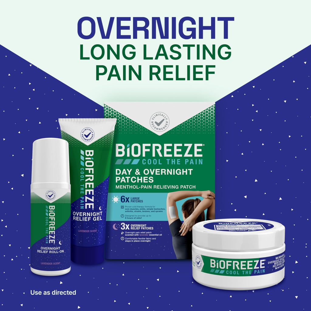 Biofreeze Overnight Gel Pain Relief, Knee & Lower Back Pain Relief, Arthritis Pain Reliever, Neck Pain Relief, Cooling Joint Pain Relief, Lavender Scented Menthol Gel 3 Fl Oz Biofreeze Au supplements