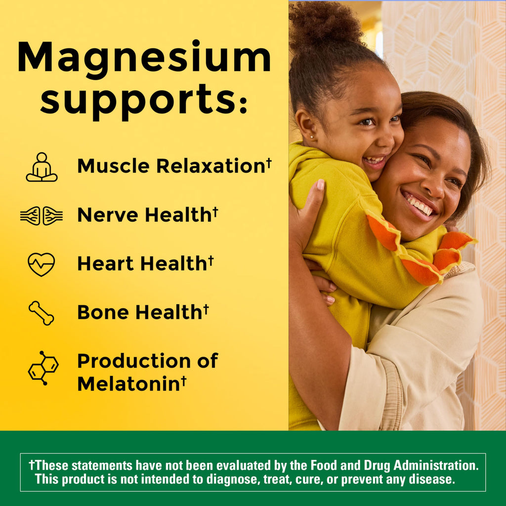 Nature Made Magnesium Oxide 400 mg Softgels, Extra Strength Magnesium Supplements for Men and Women, Support for Muscle, Nerve, Bone and Heart, 110 Day Supply Nature Made Au supplements