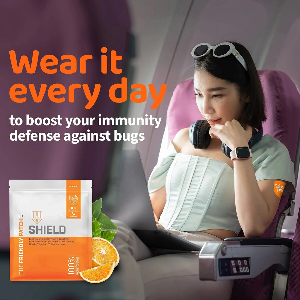 The Friendly Patch Shield Immunity Support Patch | Wearable Immune Boosters for Adults with Vitamin D3, C and Zinc The Friendly Patch CO. Au supplements