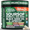 Clean Nutra Soursop Supplement Moringa Sea Moss Black Seed Oil Berberine Turmeric Resveratrol Quercetin Greens Bitters Boswellia Bitter