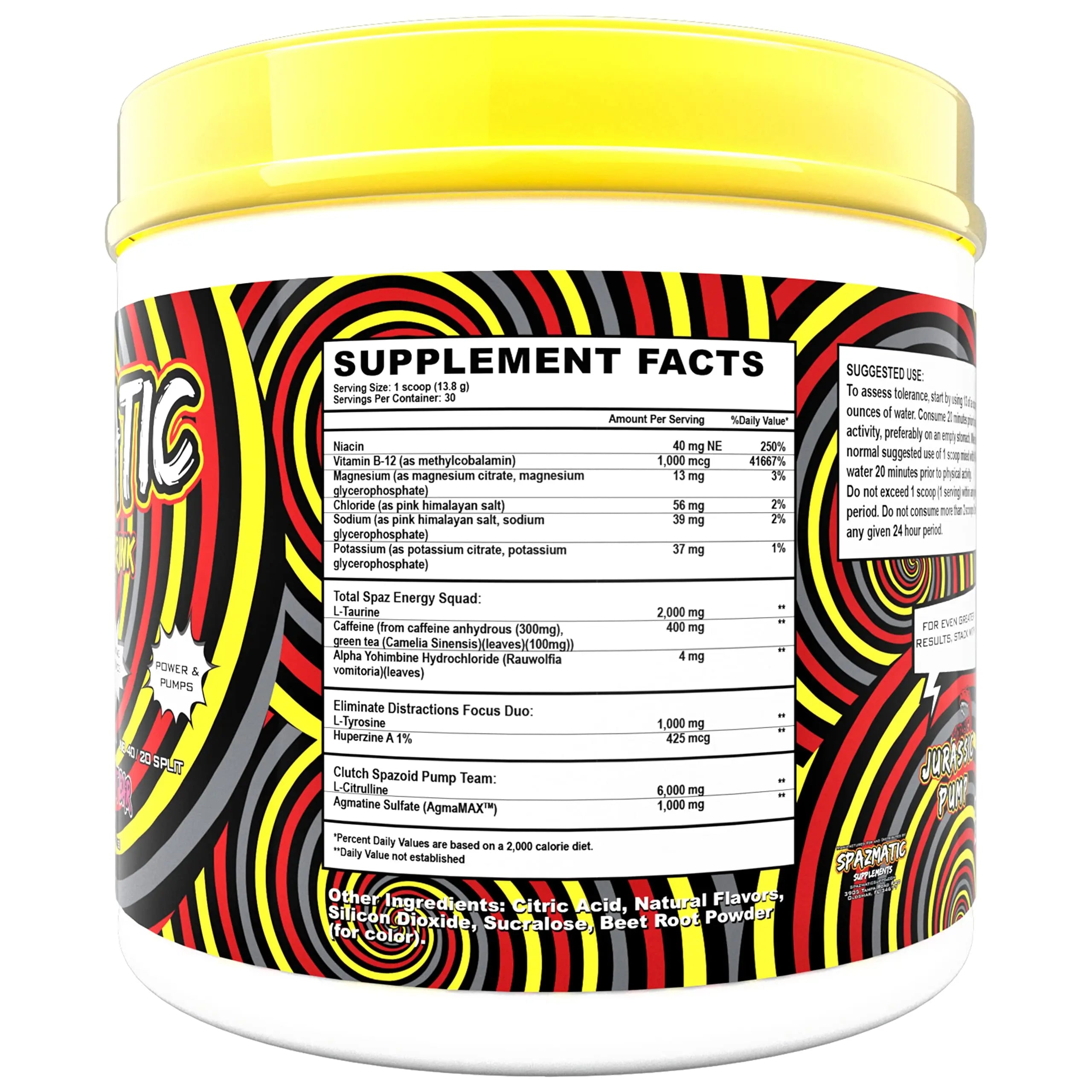Spazmatic Pre-Workout Powder - 400mgs Caffeine - 6 Grams Pure Citrulline for Muscle TIM MURIELLO'S SPAZMATIC PRE-WORKOUT DRINK Au supplements