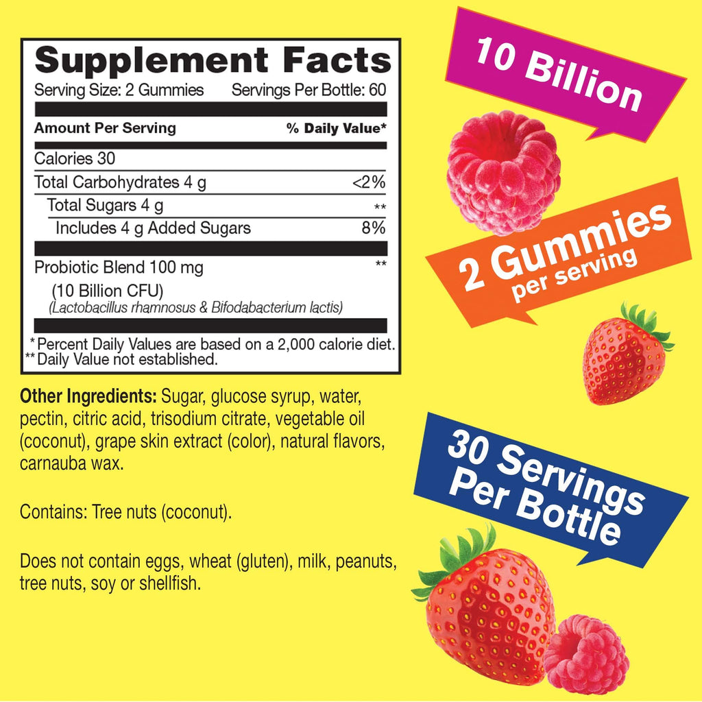 WellYeah Probiotics for Women Gummies - 10 Billion CFU - for Digestive Support, Gut Health, and Feminine Health Support - Natural Sourced Flavors - Vegan