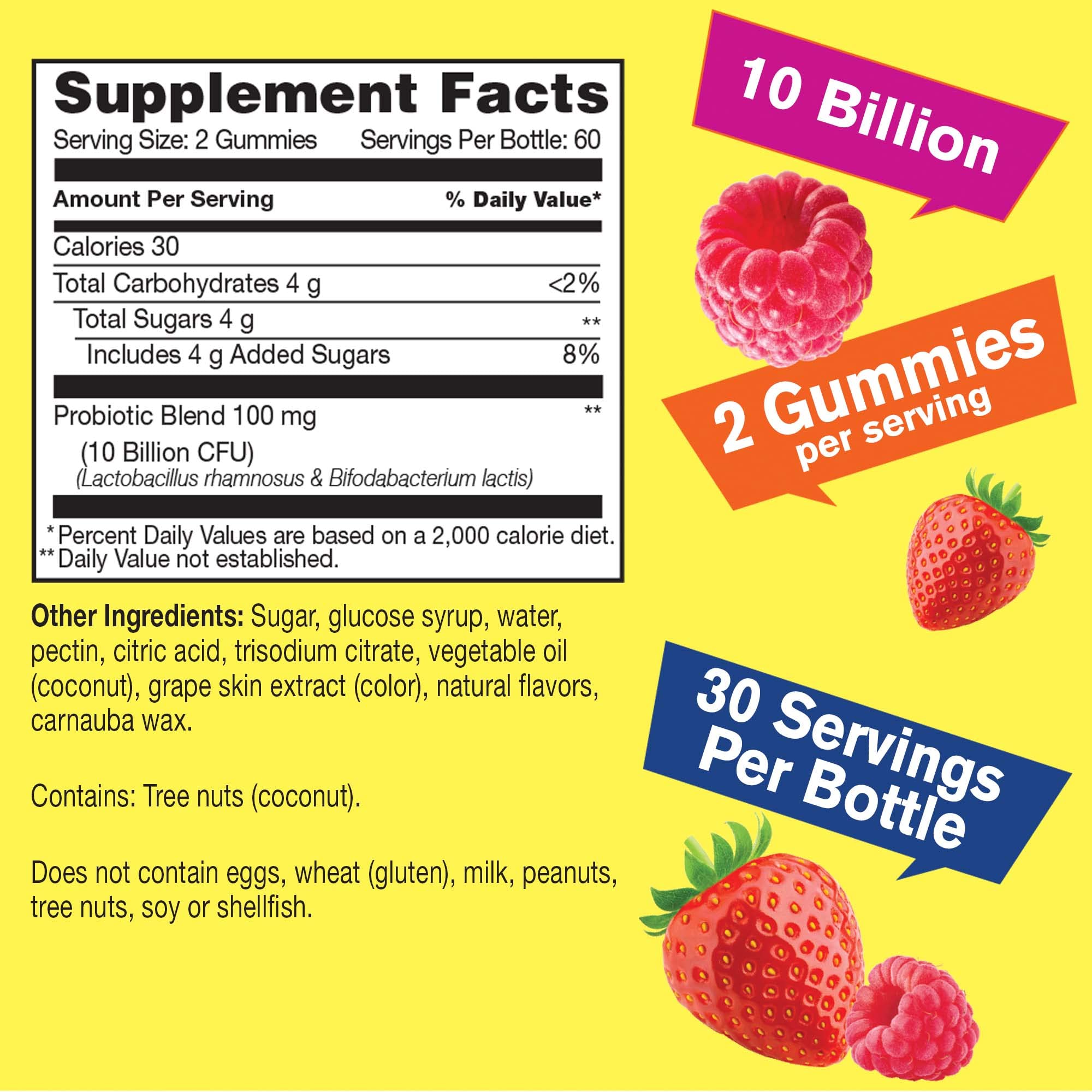 WellYeah Probiotics for Women Gummies - 10 Billion CFU - for Digestive Support, Gut Health, and Feminine Health Support - Natural Sourced Flavors - Vegan