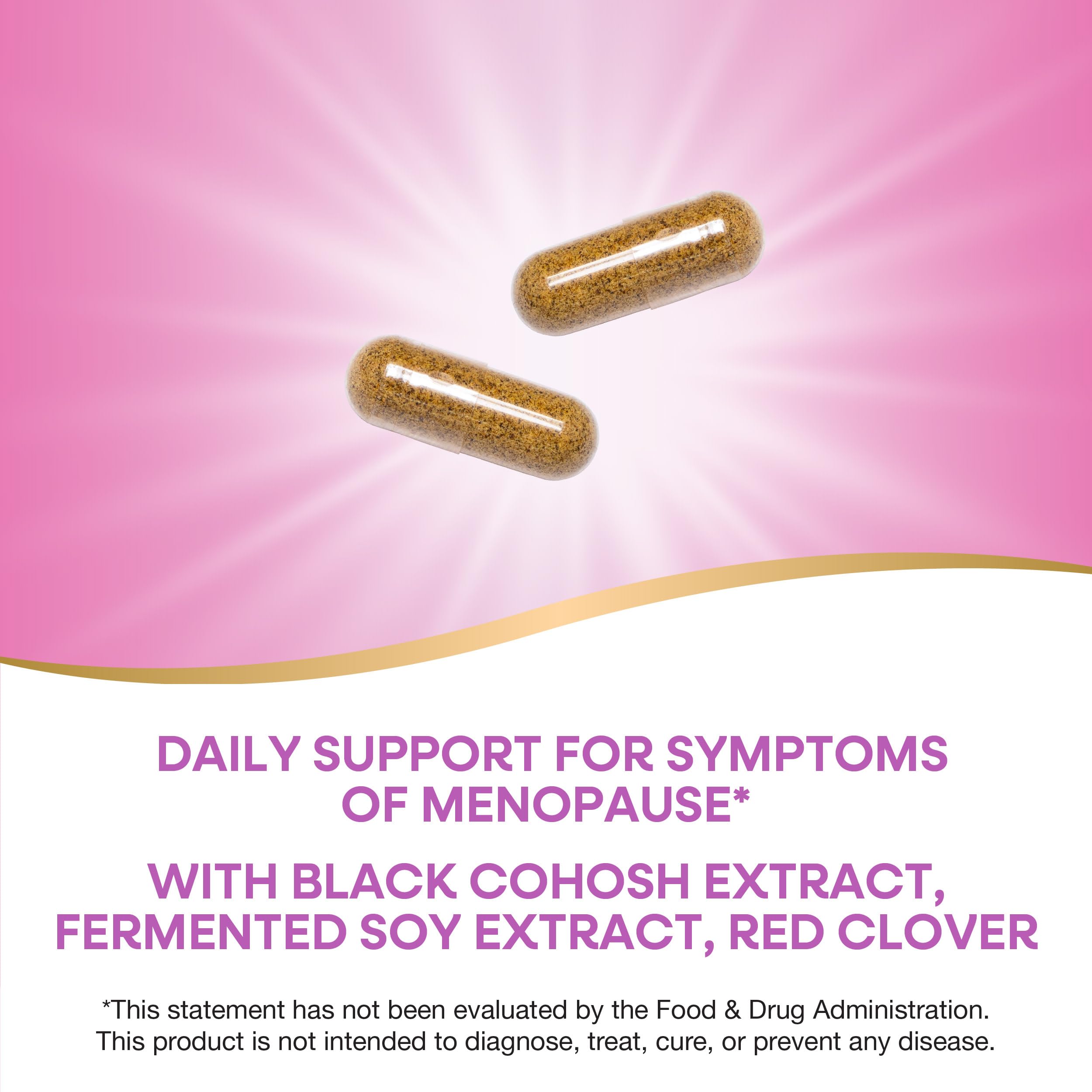 Nature's Way EstroSoy, Menopause Relief Blend*, Helps Relieve Menopausal Symptoms*, Black Cohosh, Fermented Soy Extracts, Red Clover, 60 Vegan Capsules (Packaging May Vary) Nature's Way Au supplements