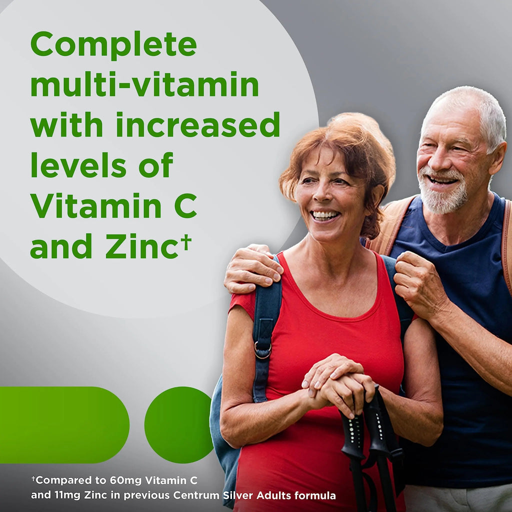 Centrum Silver Multivitamin for Adults 50 Plus, Multivitamin/Multimineral Supplement, Vitamin D3, B-Vitamins, Gluten Free Centrum Au supplements