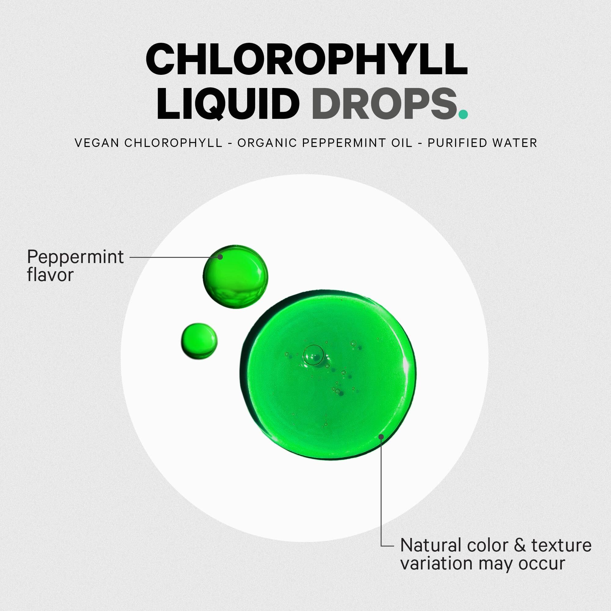 Codeage Chlorophyll Liquid Drops Supplement - Vegan Chlorophyll 50 mg per Serving, Organic Peppermint Flavor Clorofila Drink - Non-GMO, Gluten-Free, Vegan - 2 fl oz Codeage Au supplements