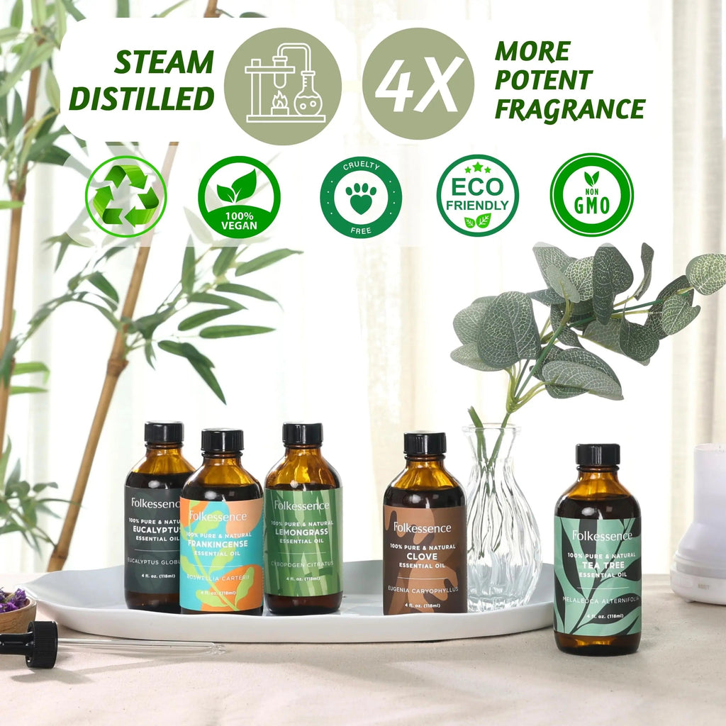Folkulture Eucalyptus Essential Oil for Diffuser - 4 Fl Oz - 100% Pure, Natural and Undilluted Essential Oil Folkulture Au supplements