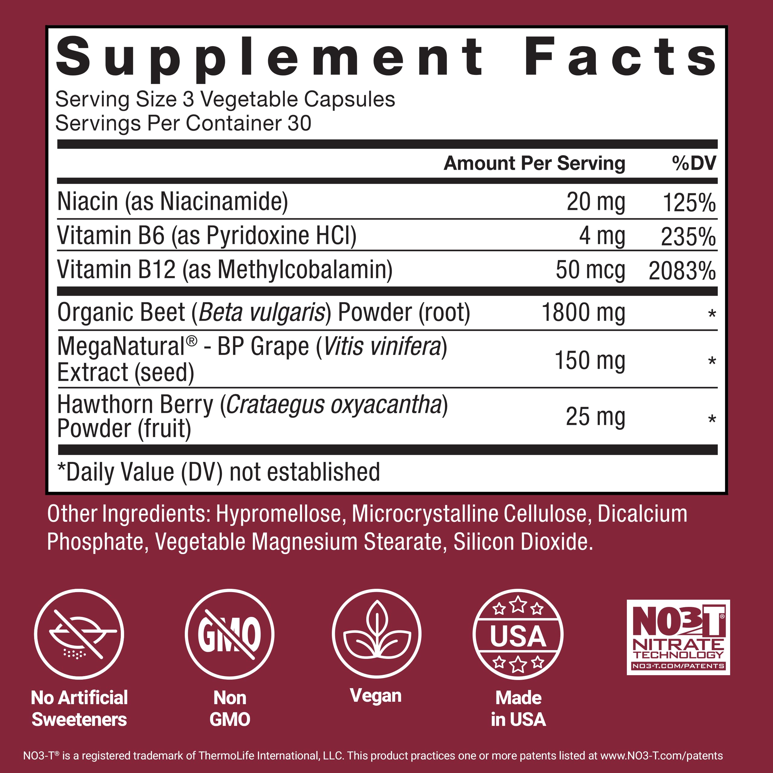 Force Factor Total Beets Blood Pressure Support Beet Root Capsules, 1800mg Organic Beet Root Powder Beet Supplement with Hawthorn Berry to Support Circulation