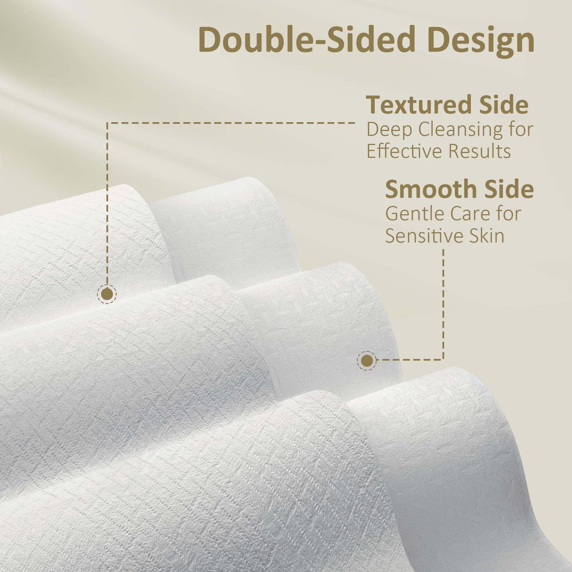 Ourmed Life Face Towels, Disposable Biodegradable Facial Towels for Sensitive Skin